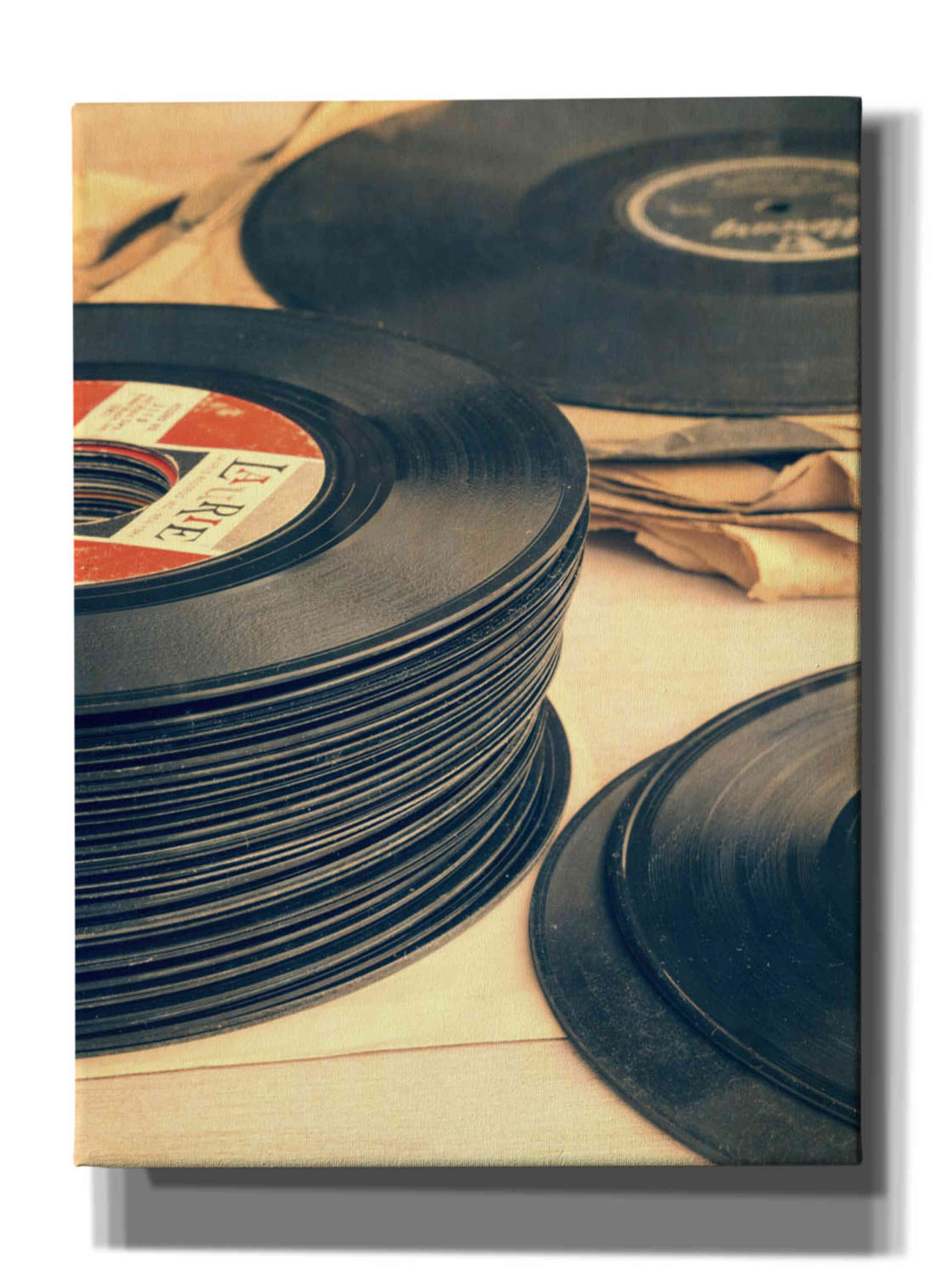 'Old 45s' by Edward M. Fielding, Giclee Canvas Wall Art