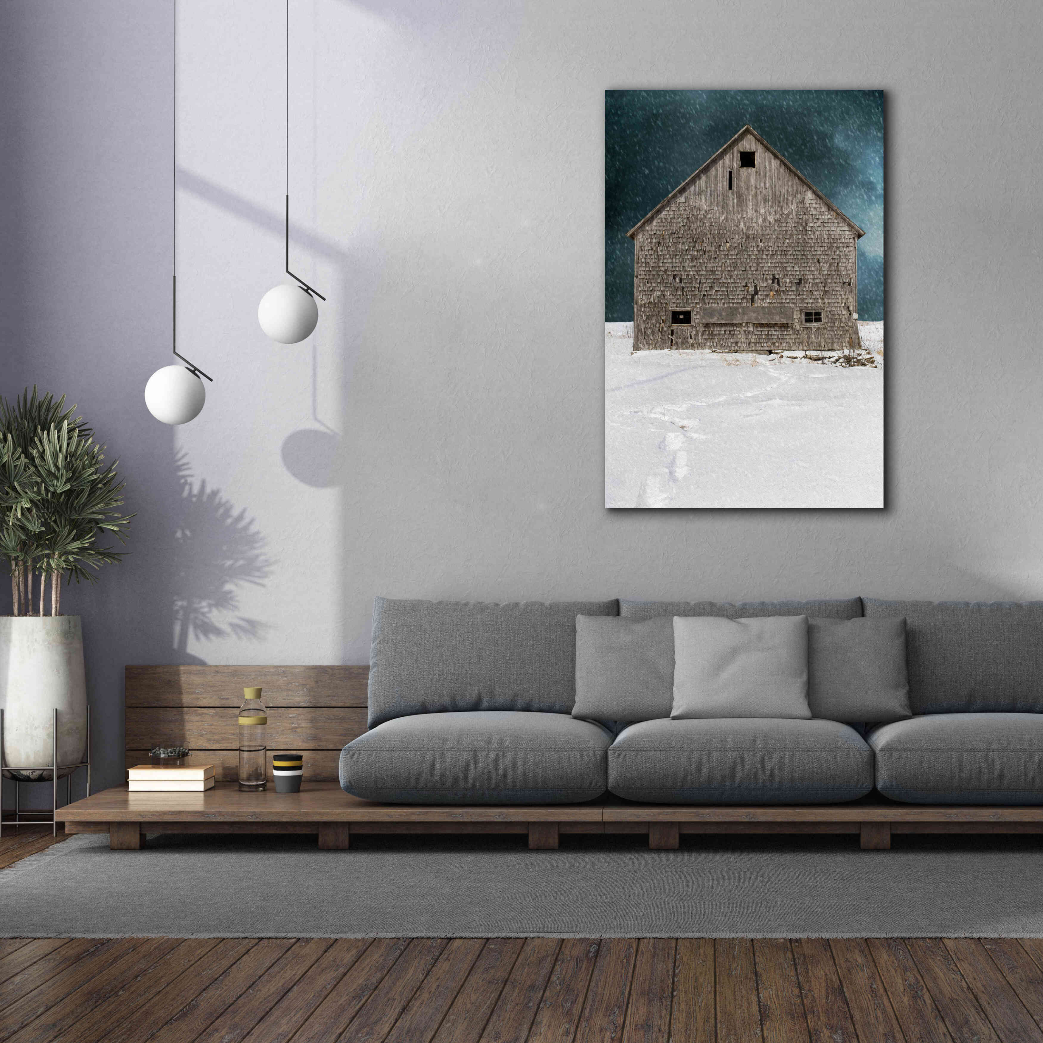 'Old Barn' by Edward M. Fielding, Giclee Canvas Wall Art,40x60