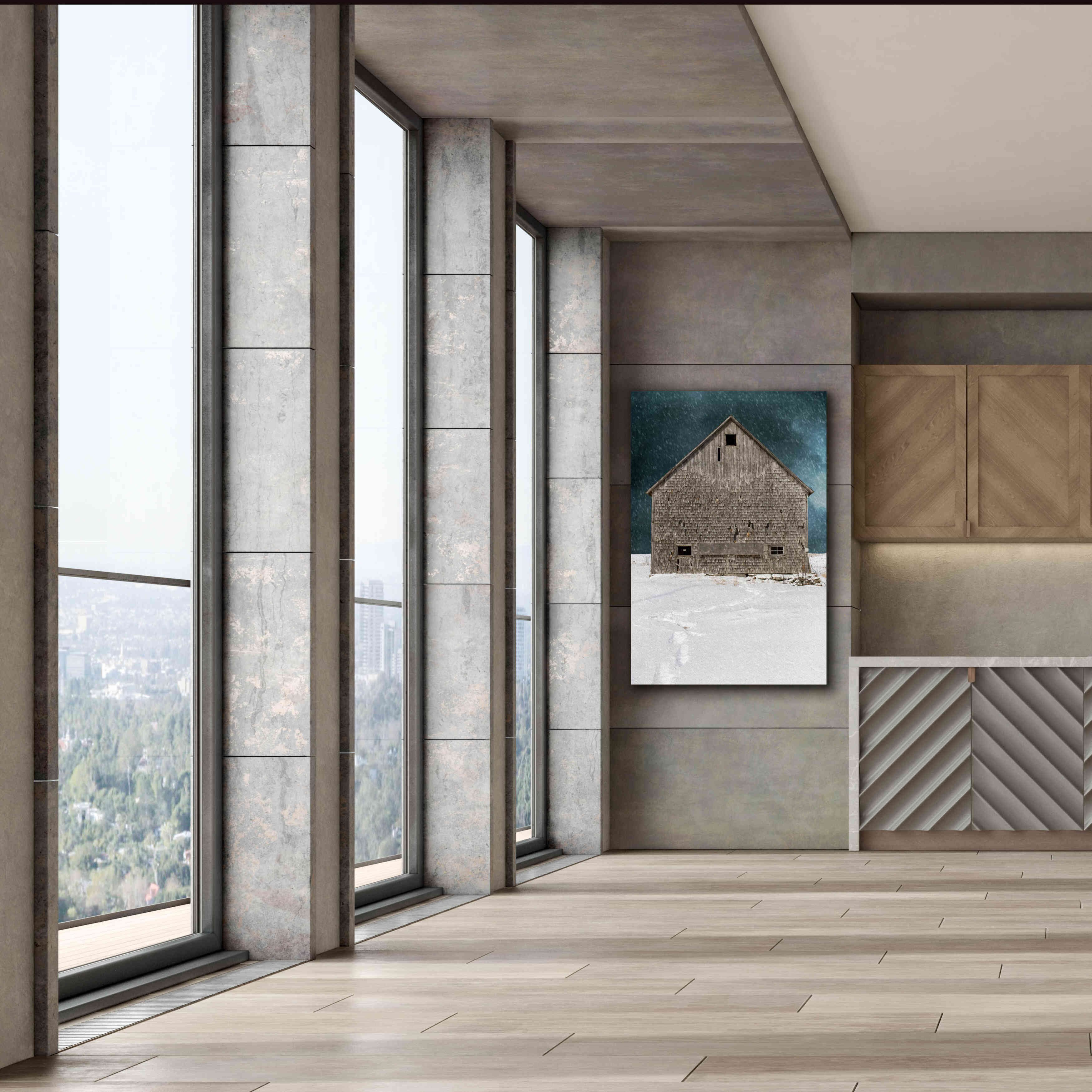 'Old Barn' by Edward M. Fielding, Giclee Canvas Wall Art,40x60