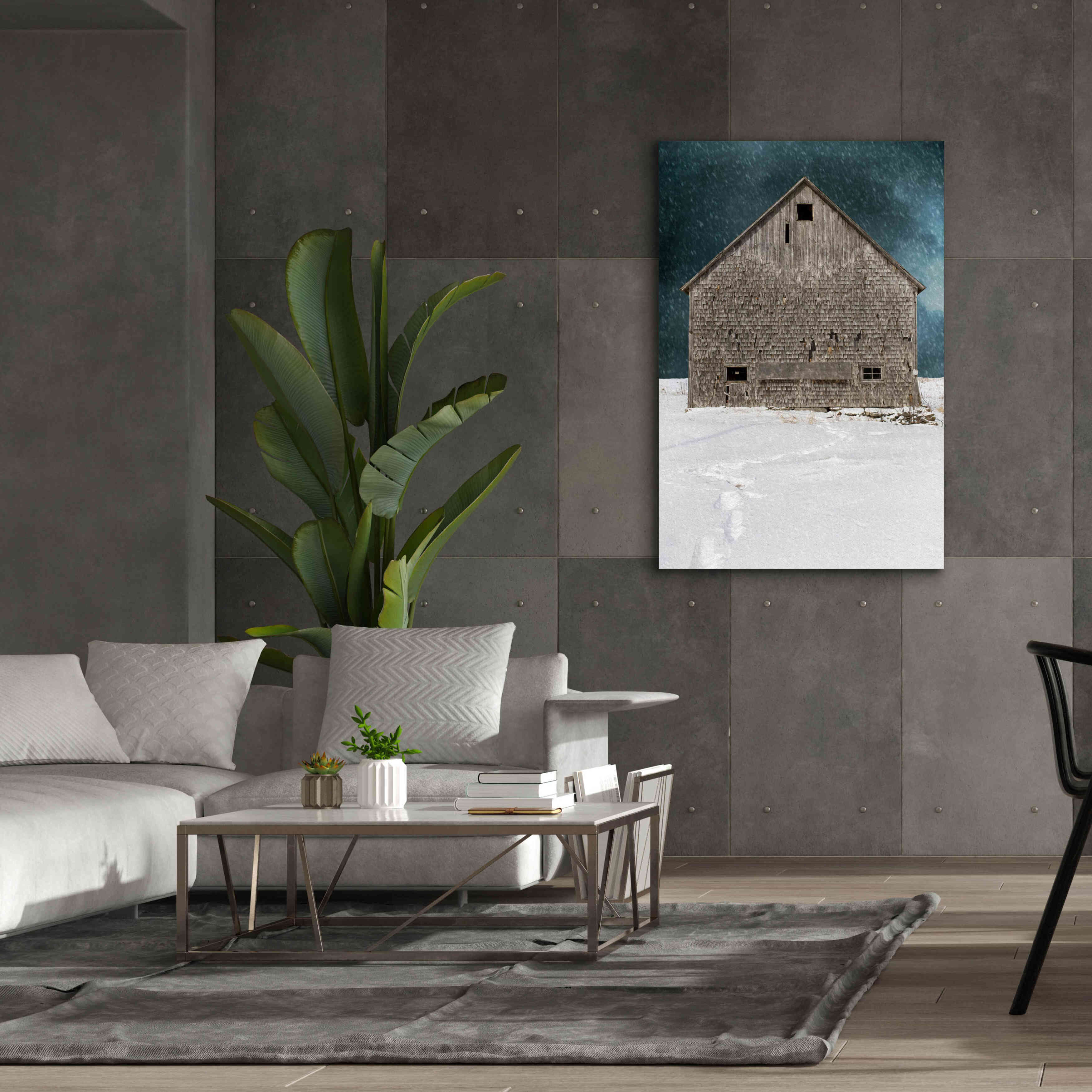 'Old Barn' by Edward M. Fielding, Giclee Canvas Wall Art,40x60