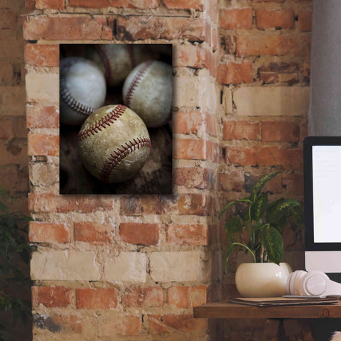 Image of 'Old Baseball' by Edward M. Fielding, Giclee Canvas Wall Art,12x16