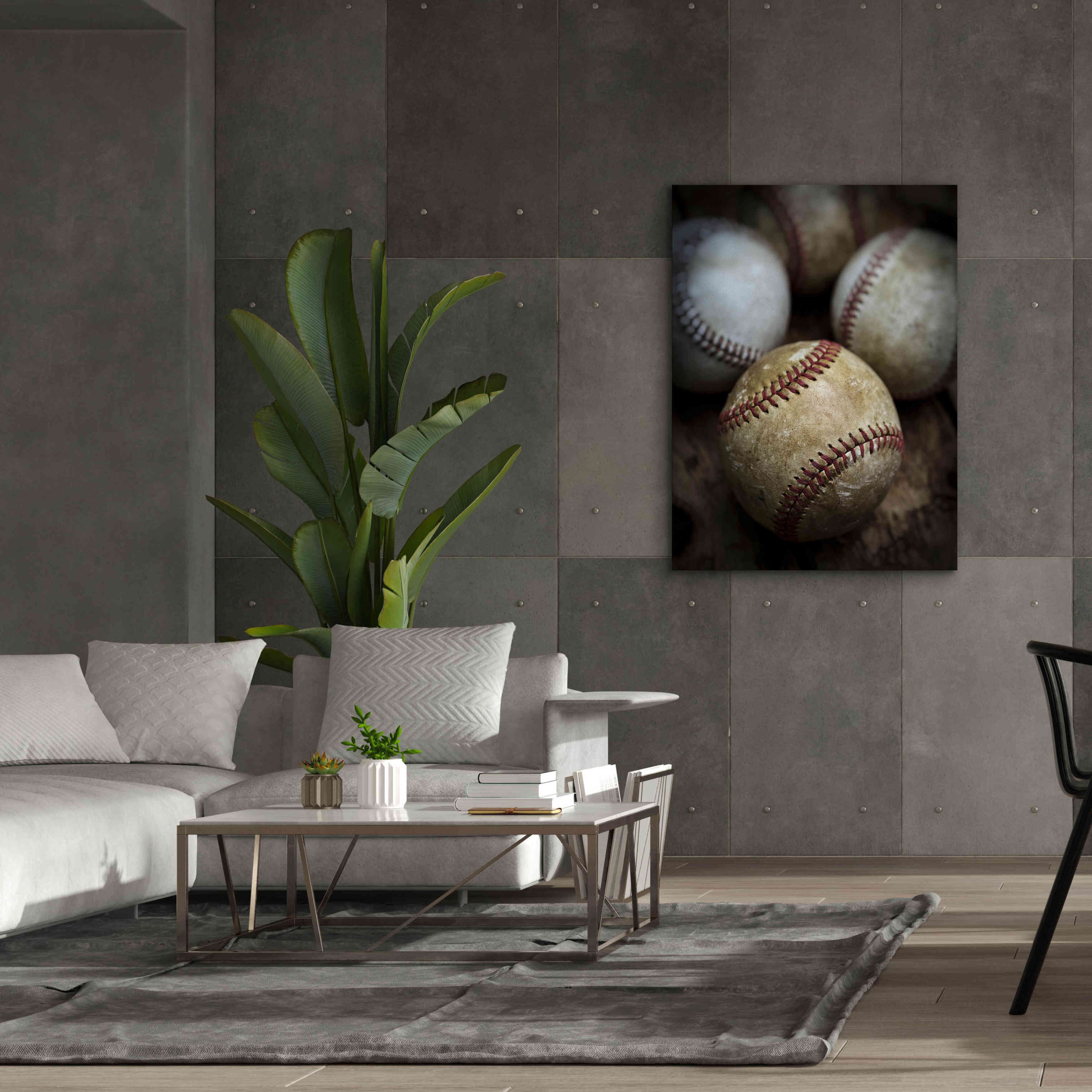 'Old Baseball' by Edward M. Fielding, Giclee Canvas Wall Art,40x54