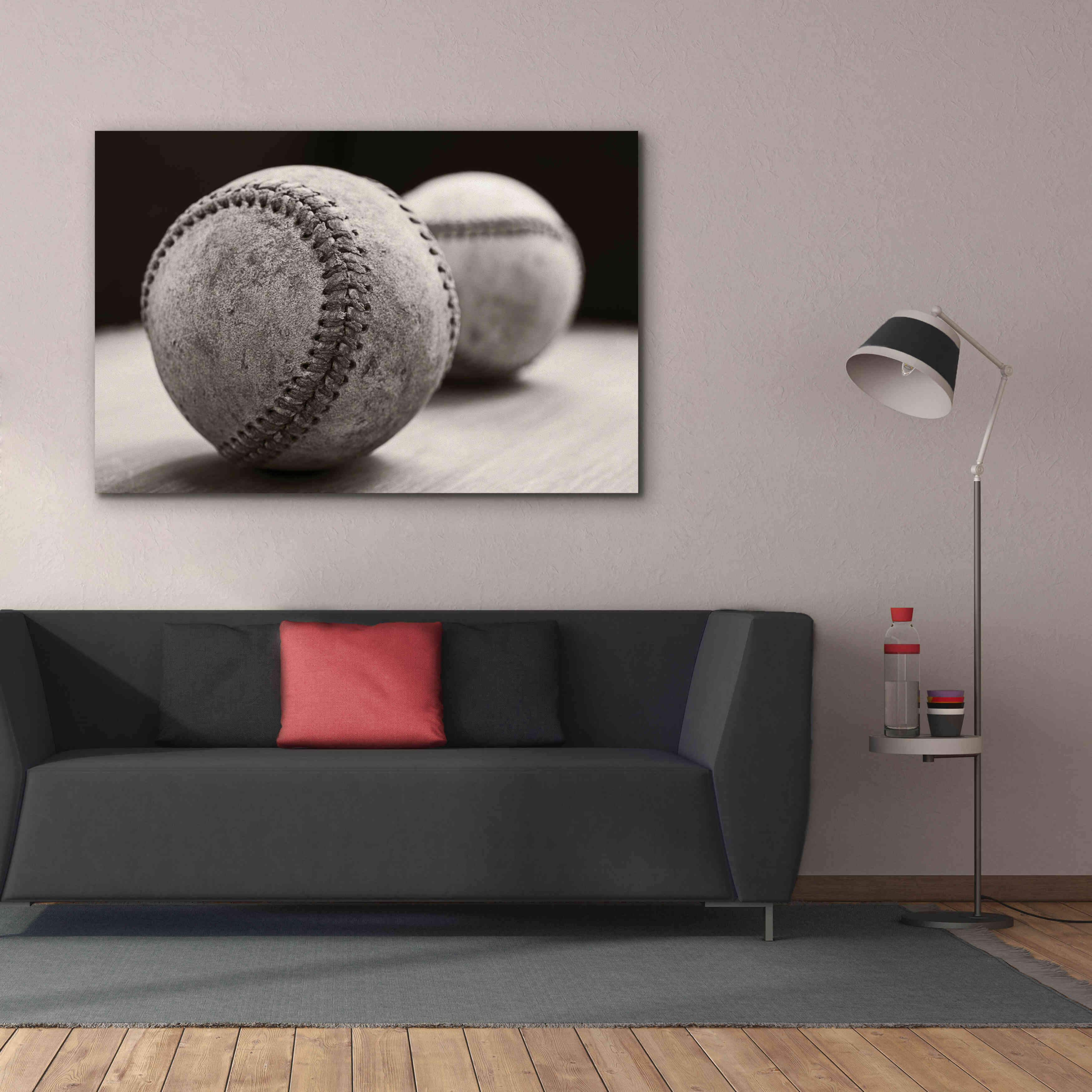 'Old Baseballs' by Edward M. Fielding, Giclee Canvas Wall Art,60x40