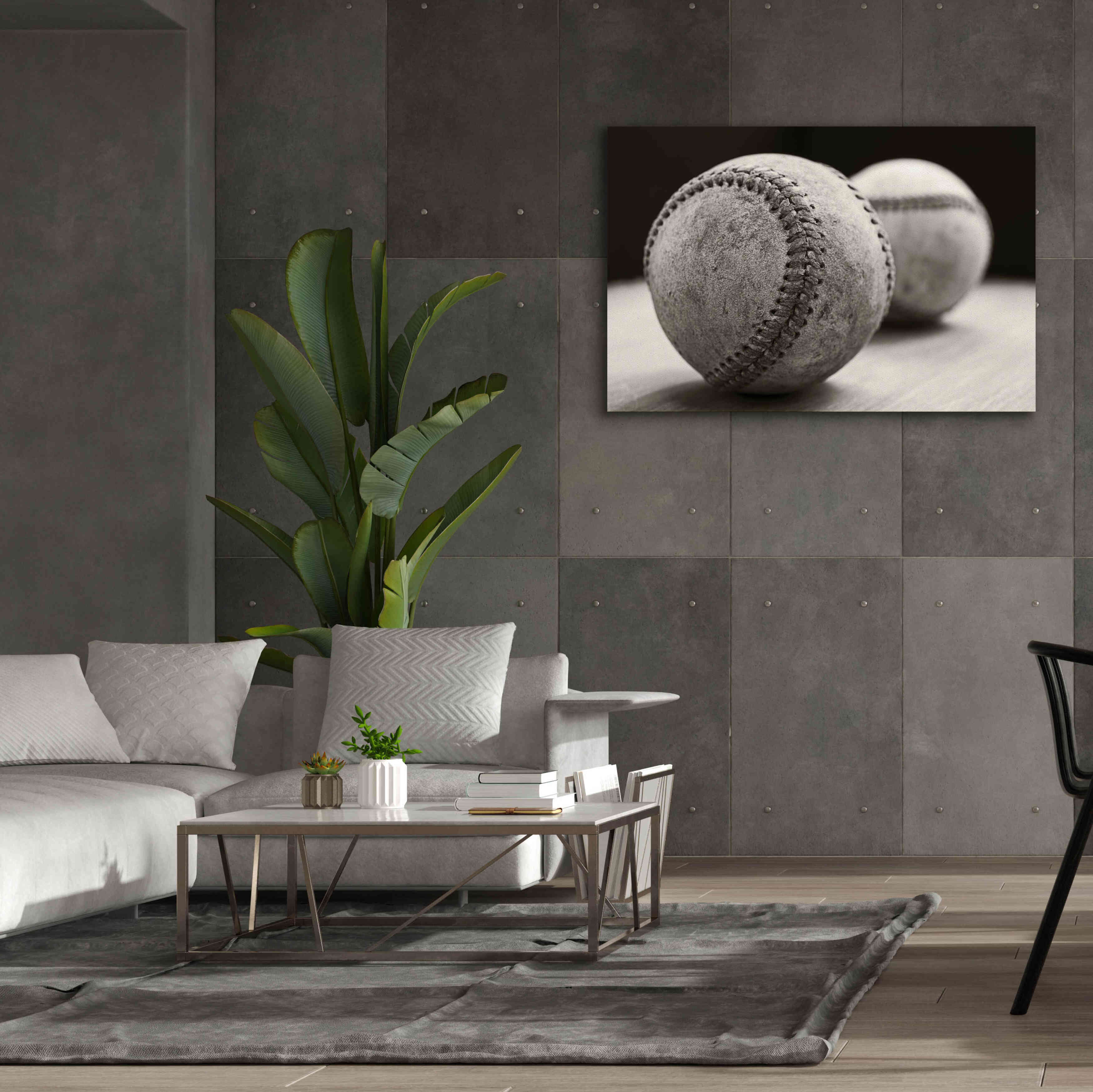 'Old Baseballs' by Edward M. Fielding, Giclee Canvas Wall Art,60x40