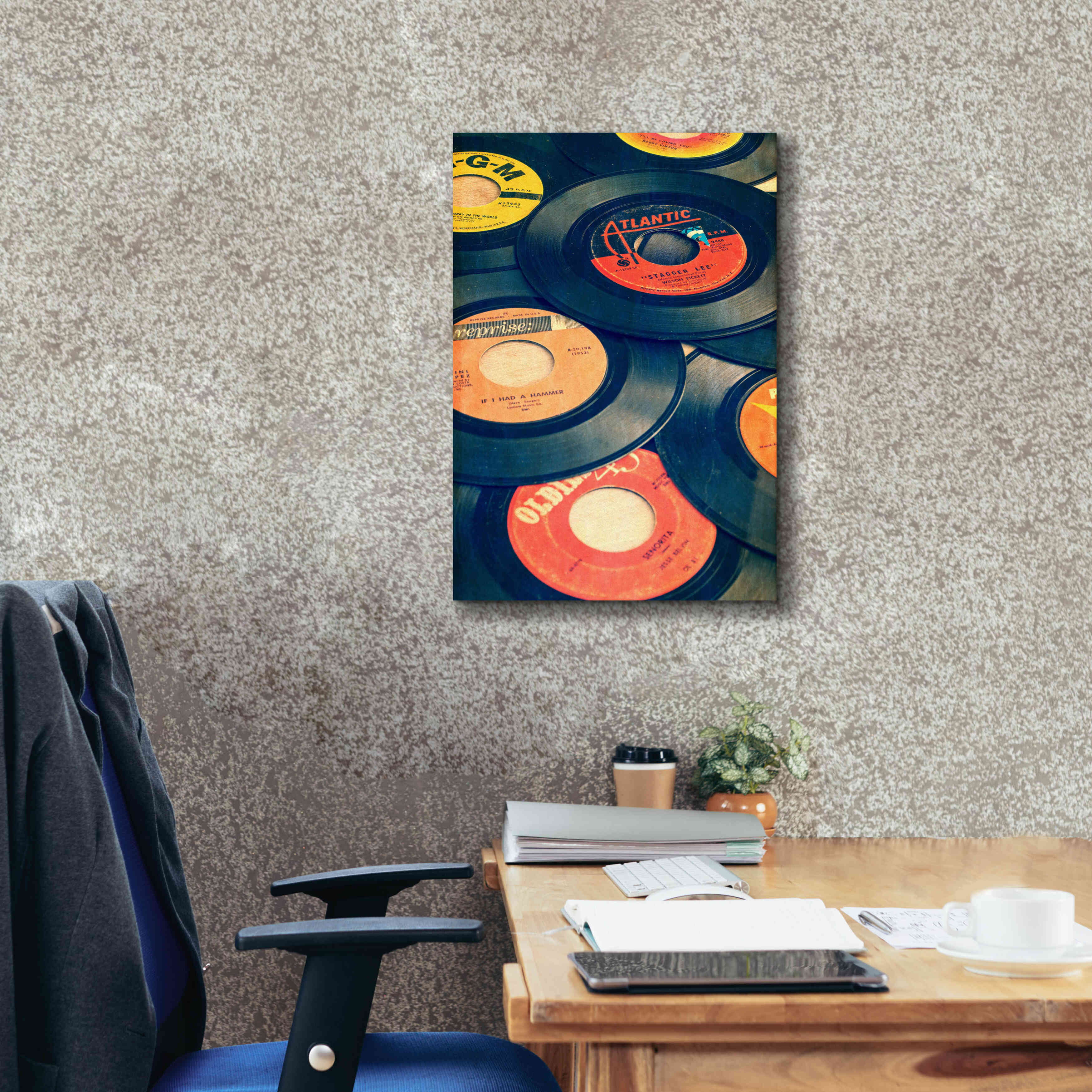 'Old Records' by Edward M. Fielding, Giclee Canvas Wall Art,18x26