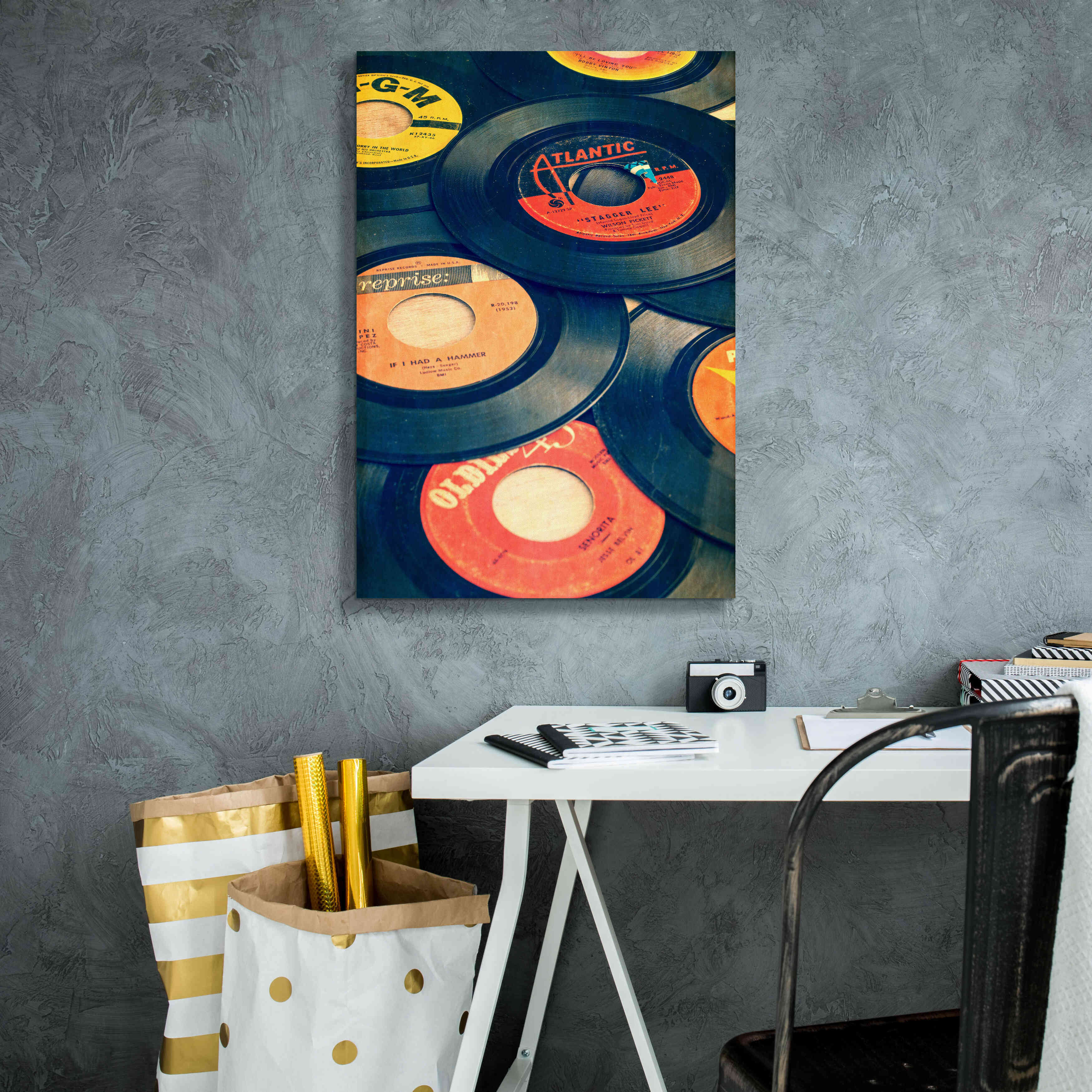 'Old Records' by Edward M. Fielding, Giclee Canvas Wall Art,18x26