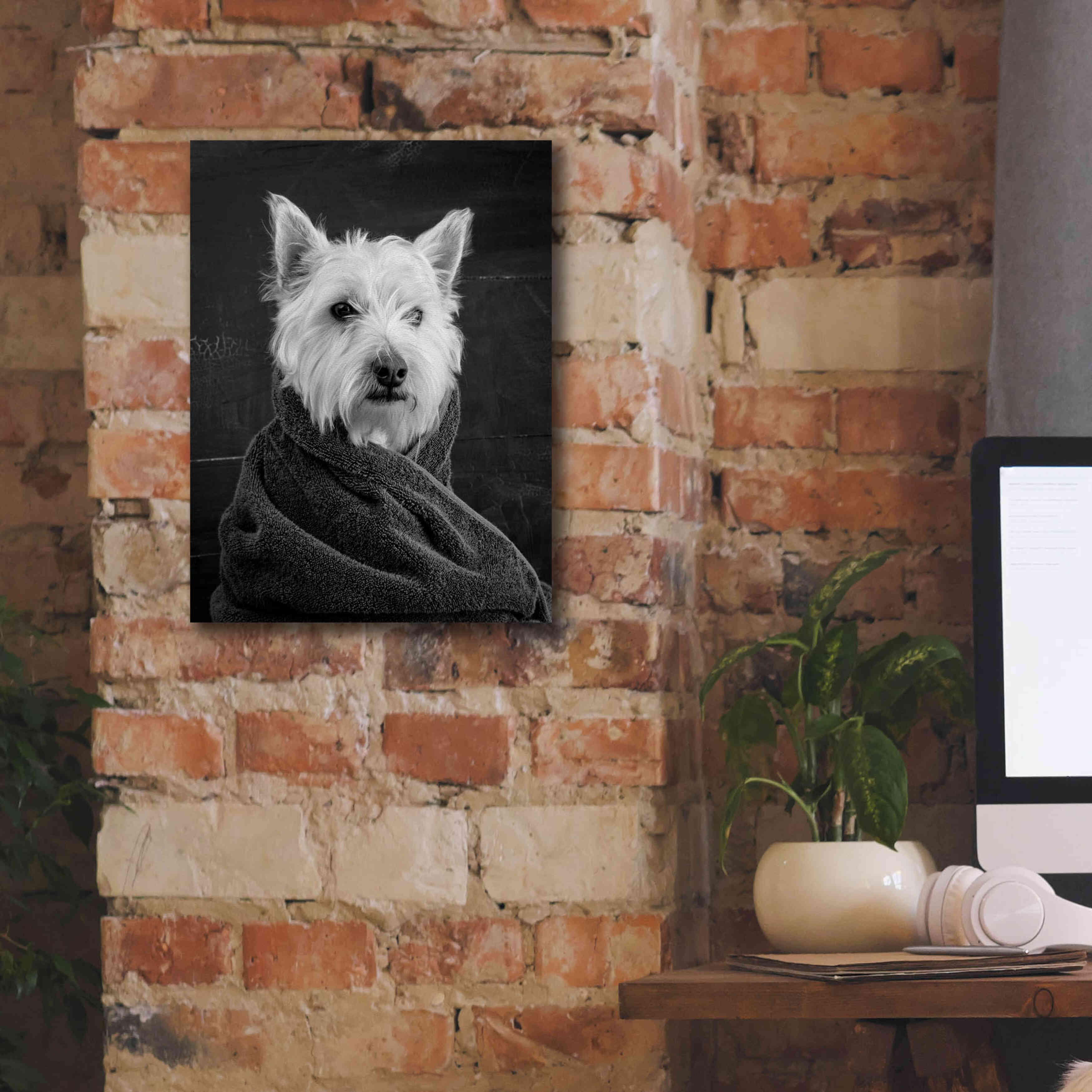 'Portrait of a Westy Dog' by Edward M. Fielding, Giclee Canvas Wall Art,12x16