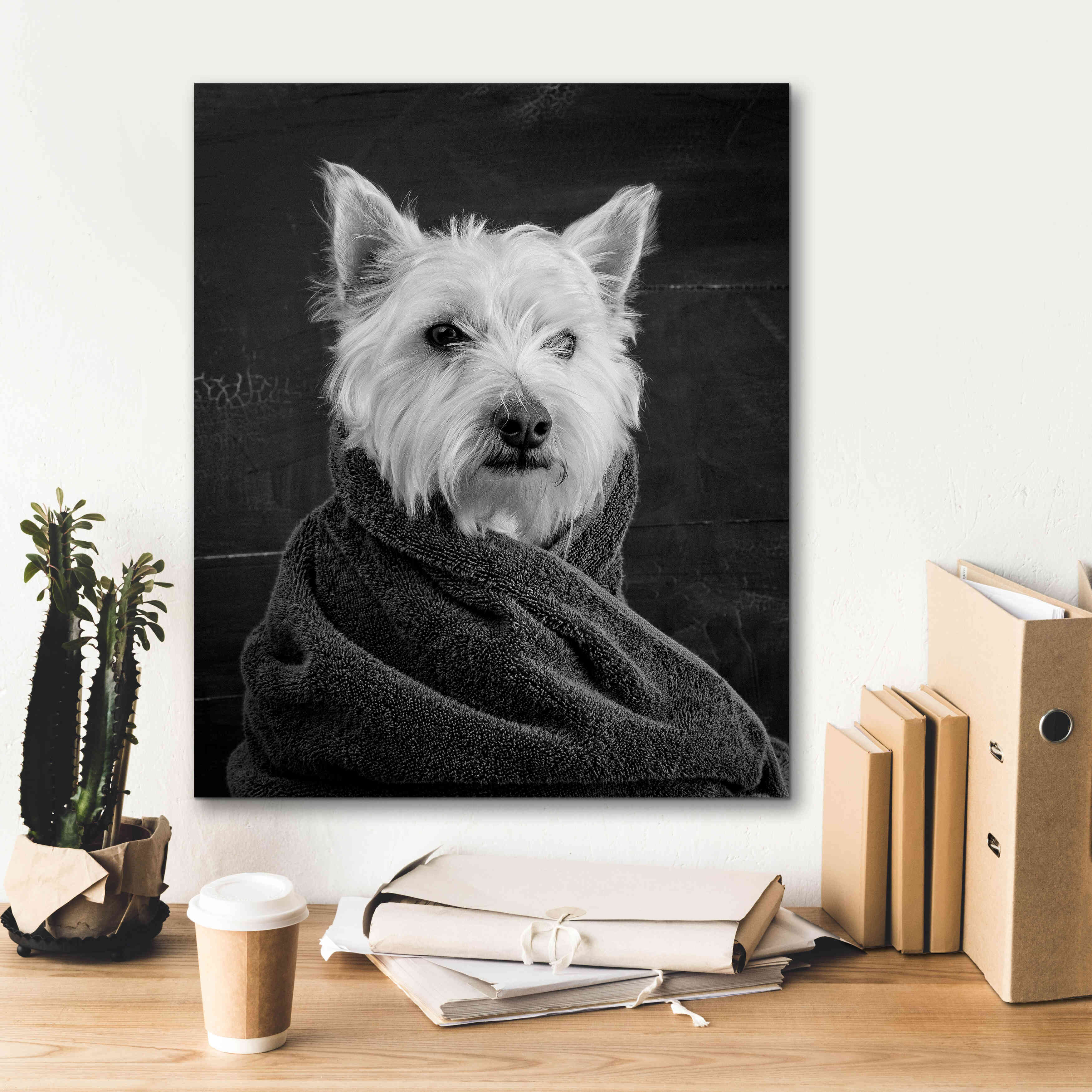 'Portrait of a Westy Dog' by Edward M. Fielding, Giclee Canvas Wall Art,20x24