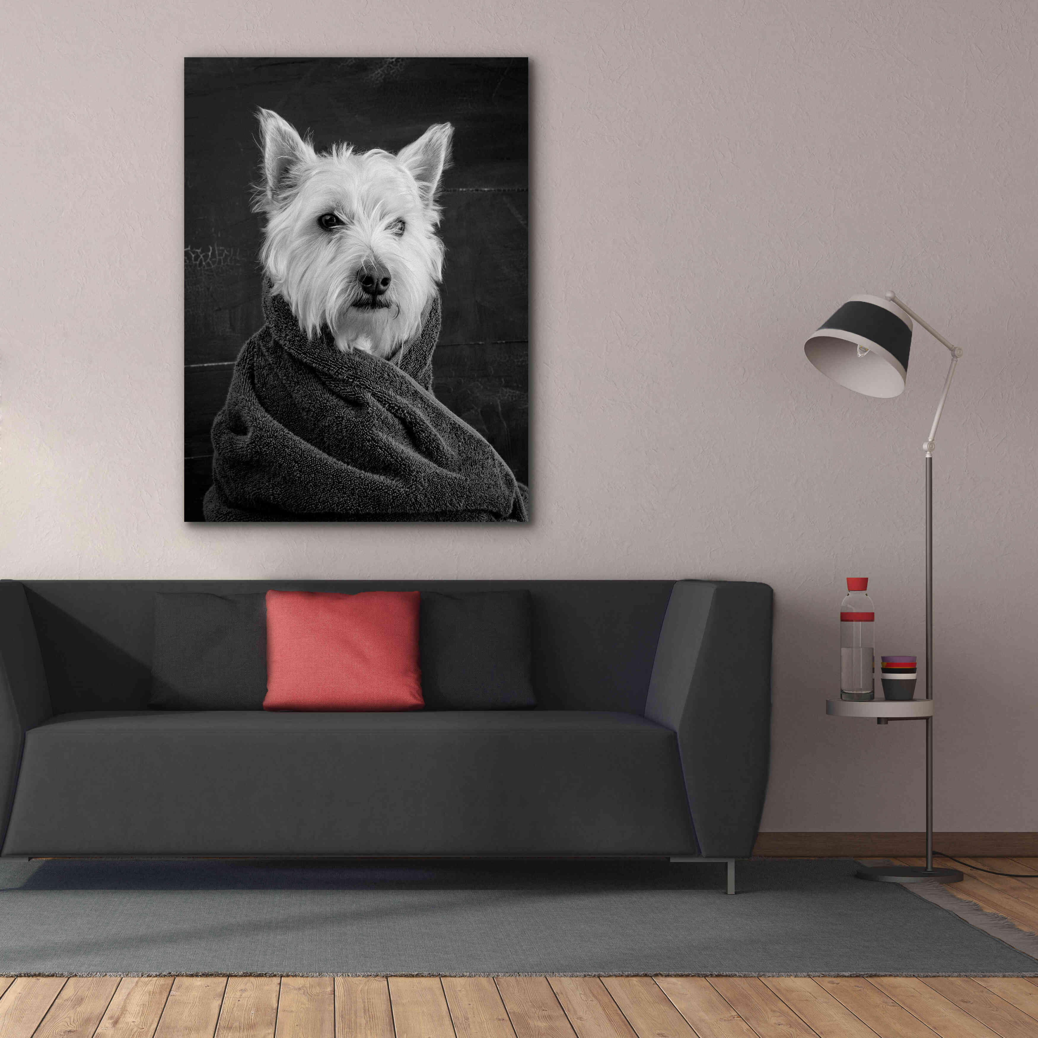 'Portrait of a Westy Dog' by Edward M. Fielding, Giclee Canvas Wall Art,40x54