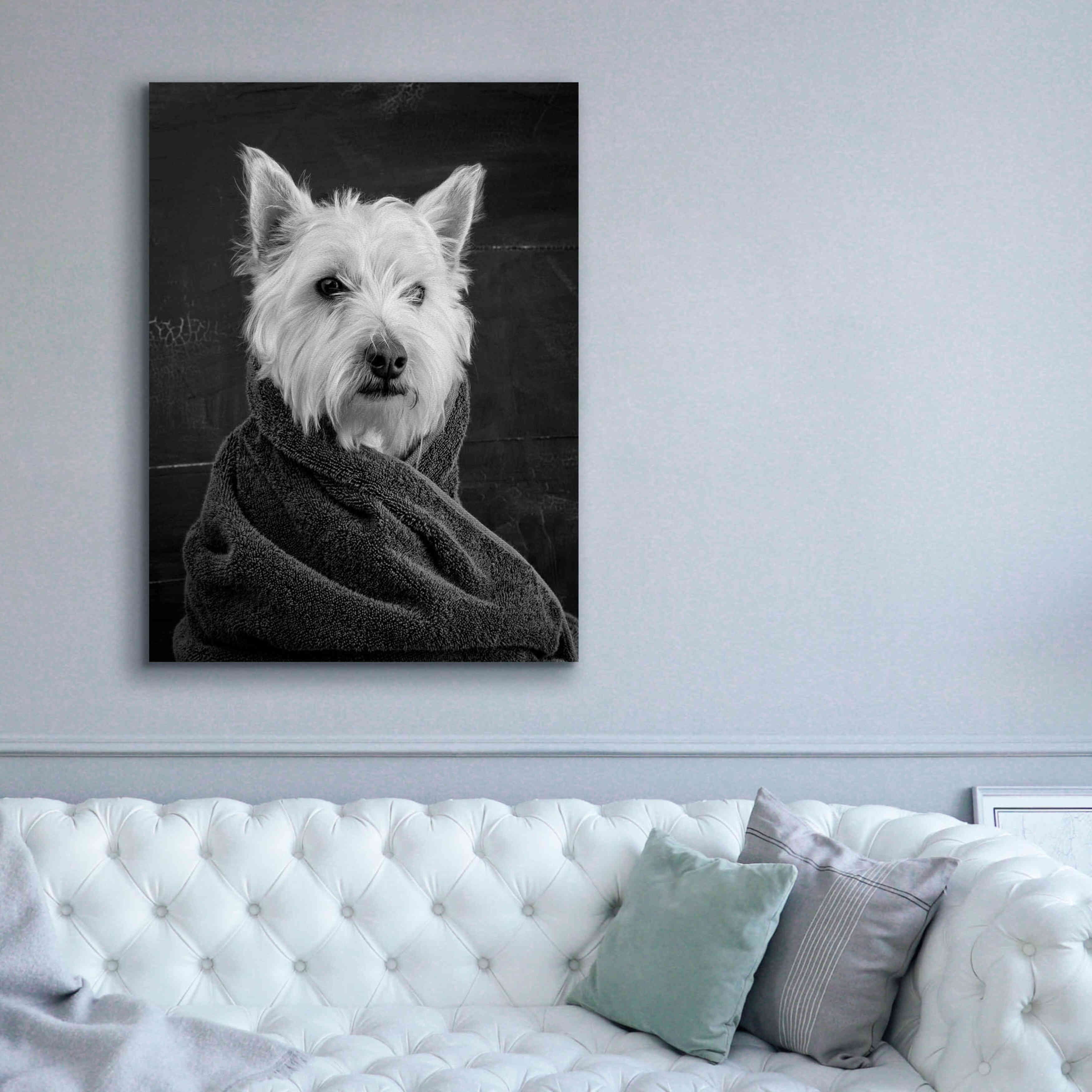 'Portrait of a Westy Dog' by Edward M. Fielding, Giclee Canvas Wall Art,40x54