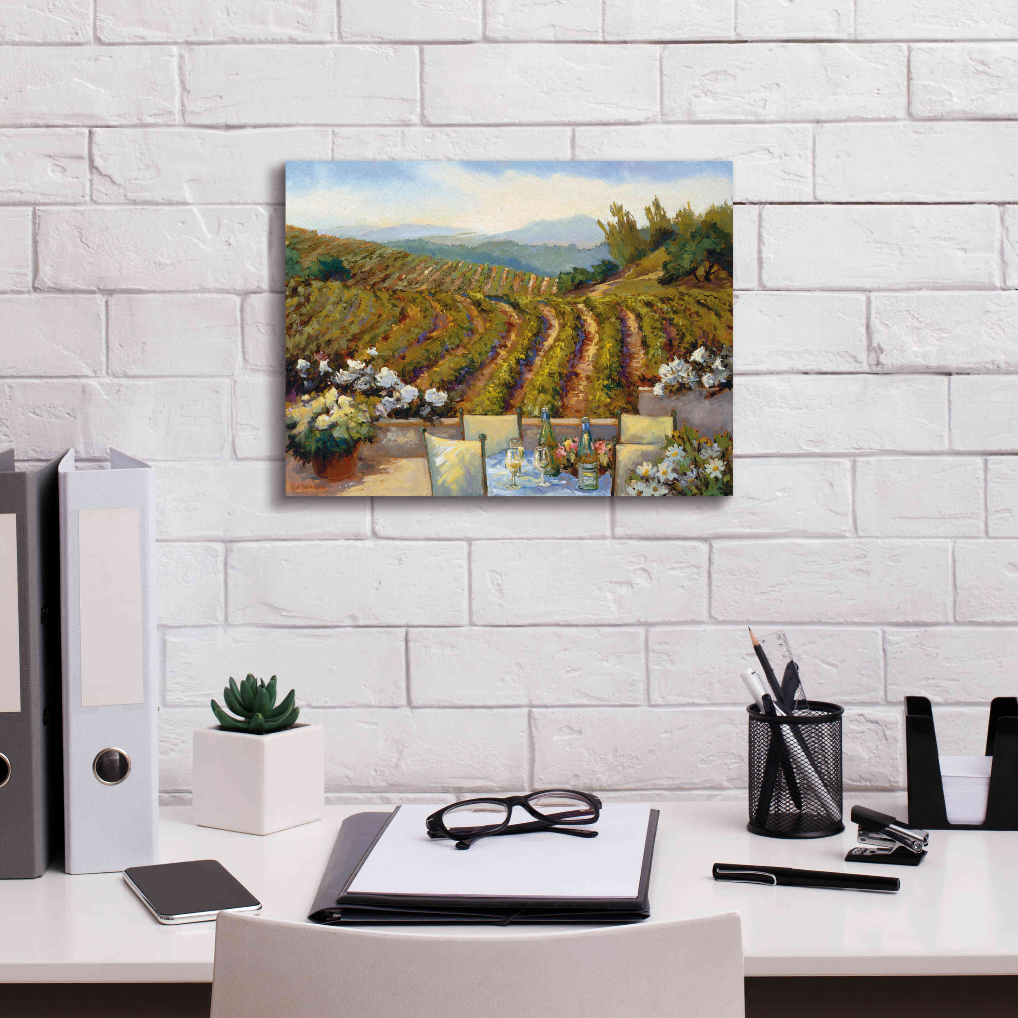 'Vineyards to Mount St. Helena' by Ellie Freudenstein, Giclee Canvas Wall Art,16x12