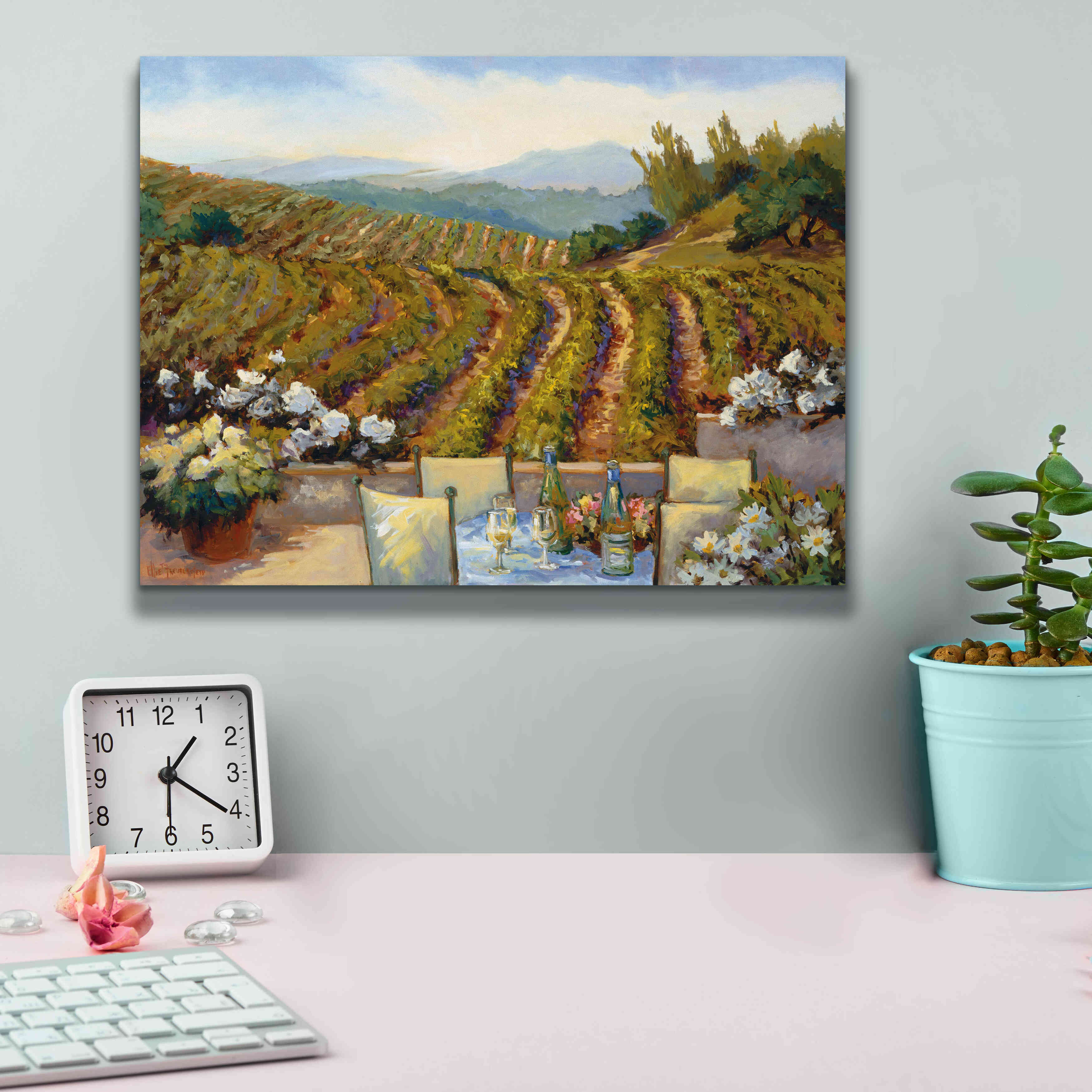'Vineyards to Mount St. Helena' by Ellie Freudenstein, Giclee Canvas Wall Art,16x12