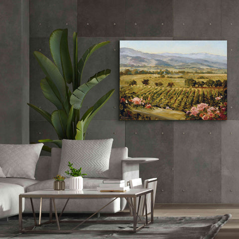 Image of 'Vineyards to Vaca Mountains' by Ellie Freudenstein, Giclee Canvas Wall Art,54x40