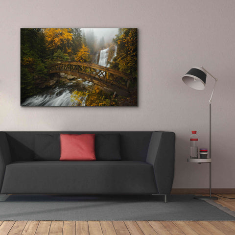 Image of 'A Bridge in the Forest' by Enrico Fossati, Giclee Canvas Wall Art,60x40