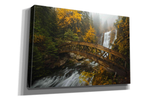 Image of 'A Bridge in the Forest' by Enrico Fossati, Giclee Canvas Wall Art
