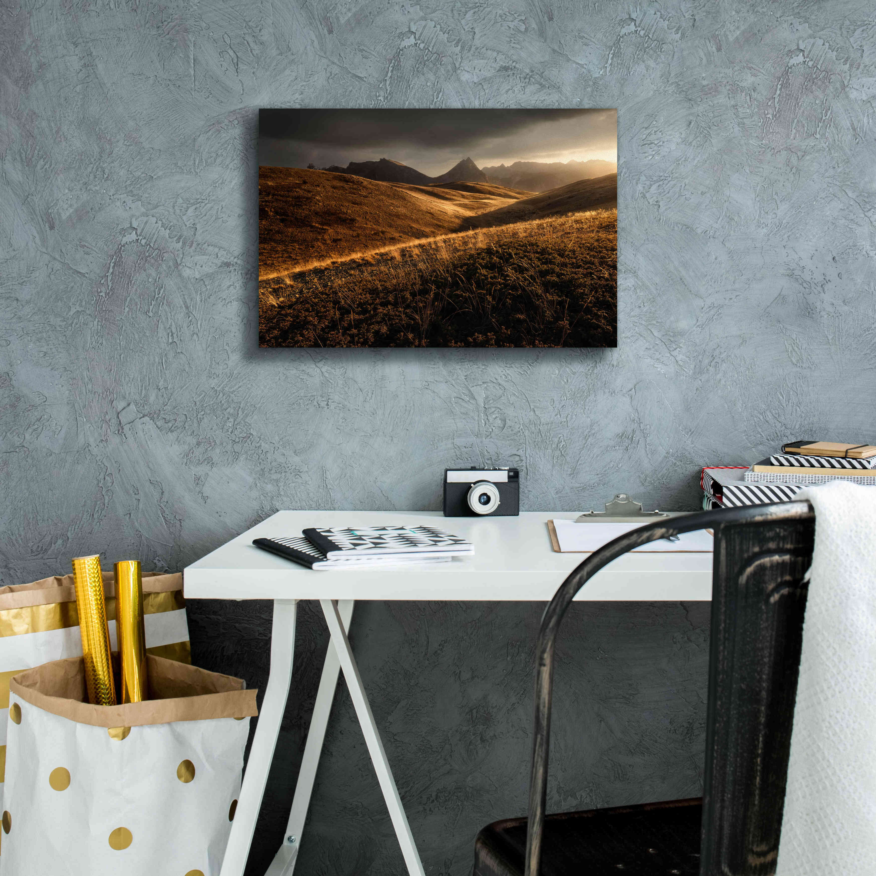 'Last Autumn Light' by Enrico Fossati, Giclee Canvas Wall Art,18x12