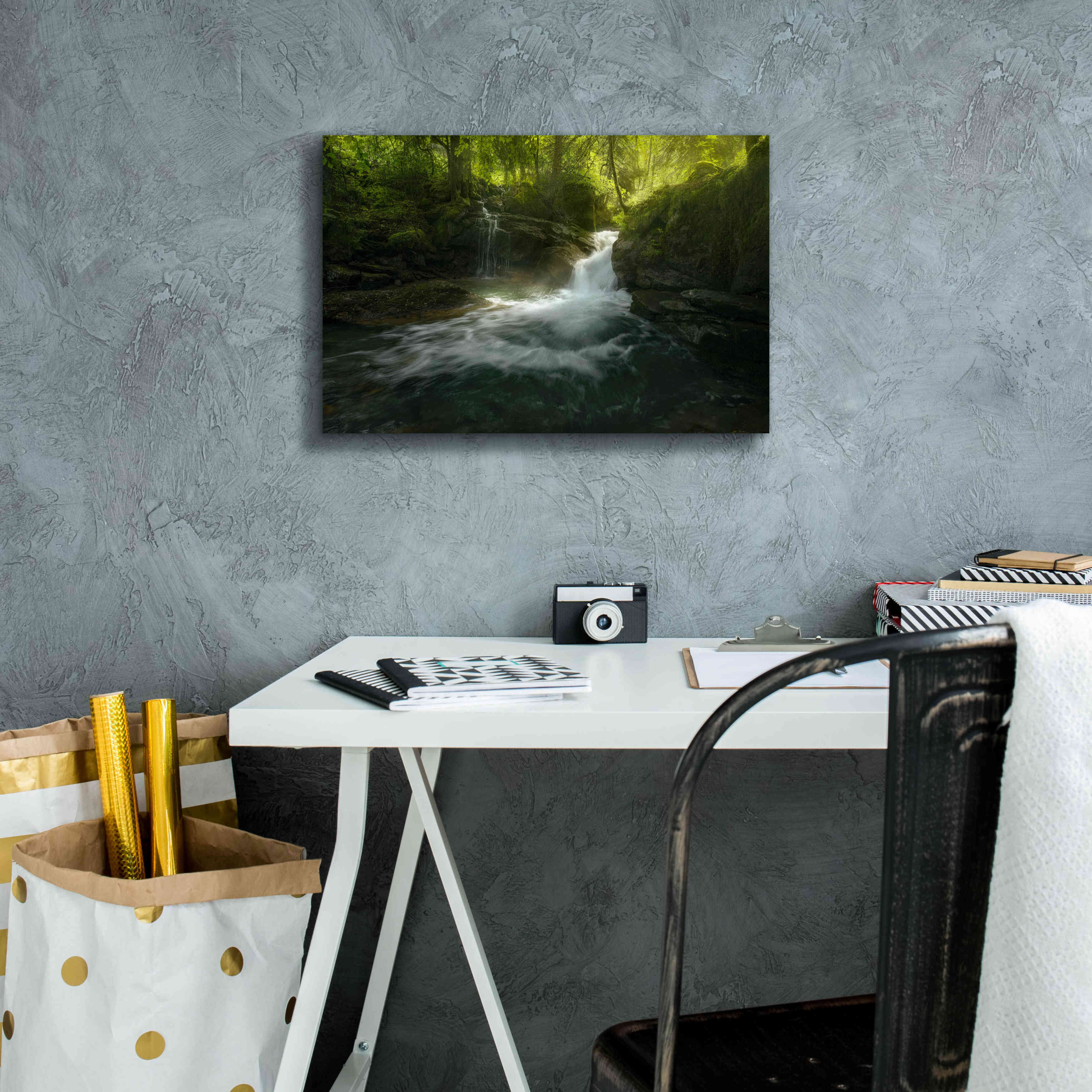 'Stream of Life' by Enrico Fossati, Giclee Canvas Wall Art,18x12