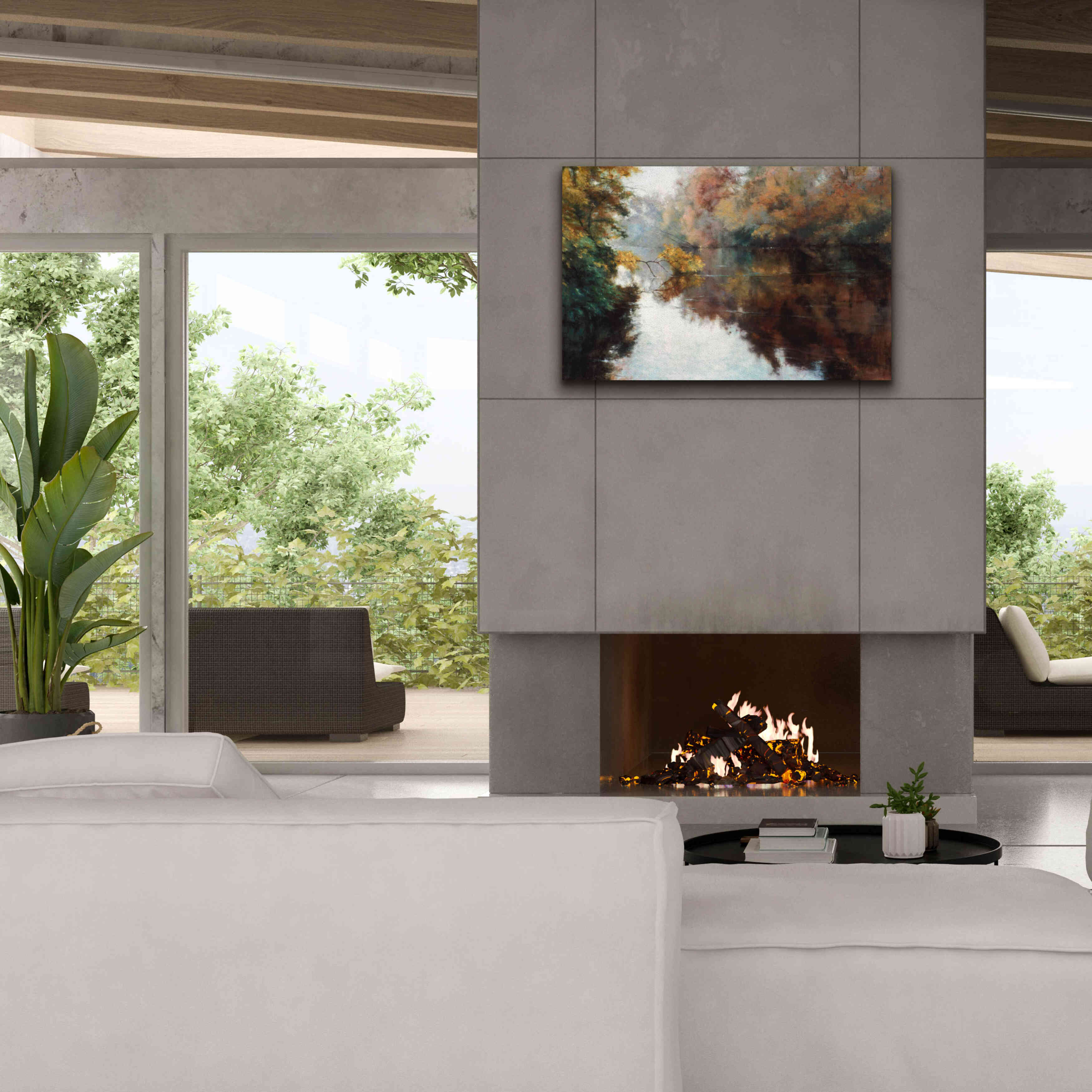 'Branch on the Charles' by Esther Engelman, Giclee Canvas Wall Art,40x26