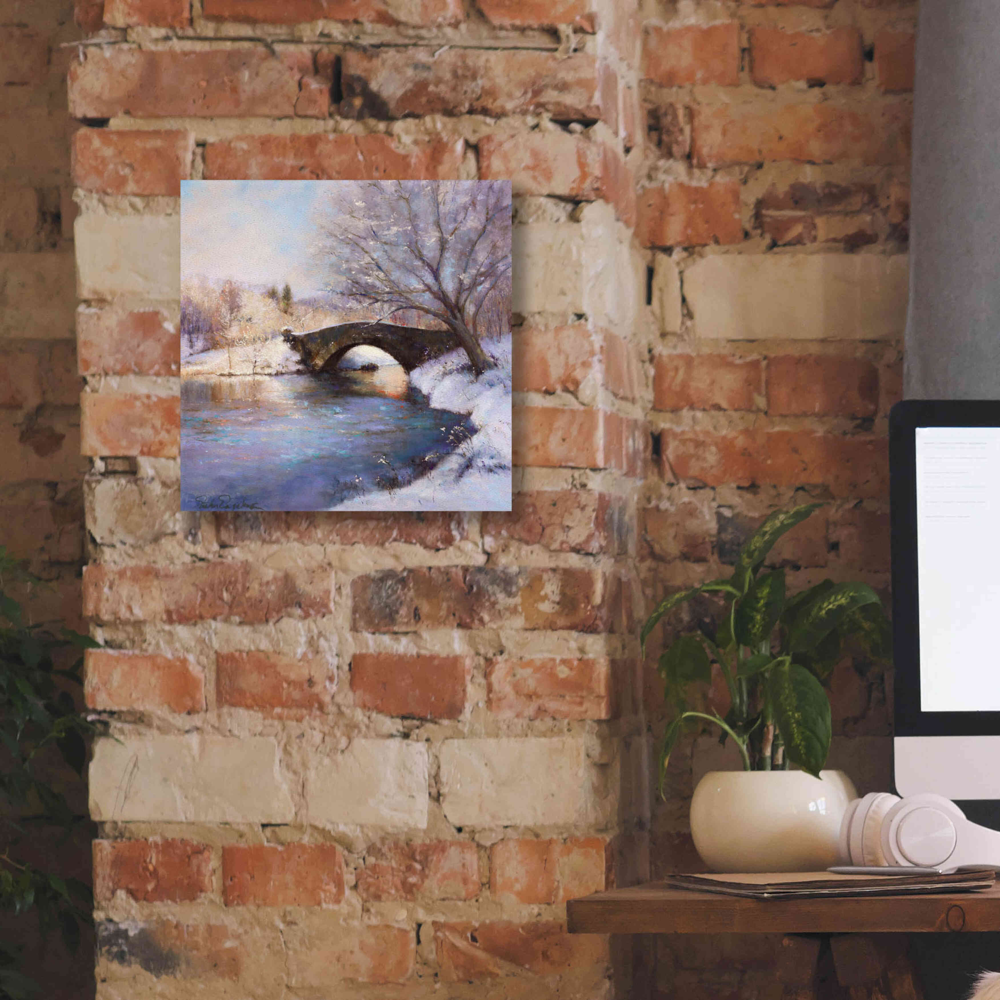 'Central Park Bridge' by Esther Engelman, Giclee Canvas Wall Art,12x12