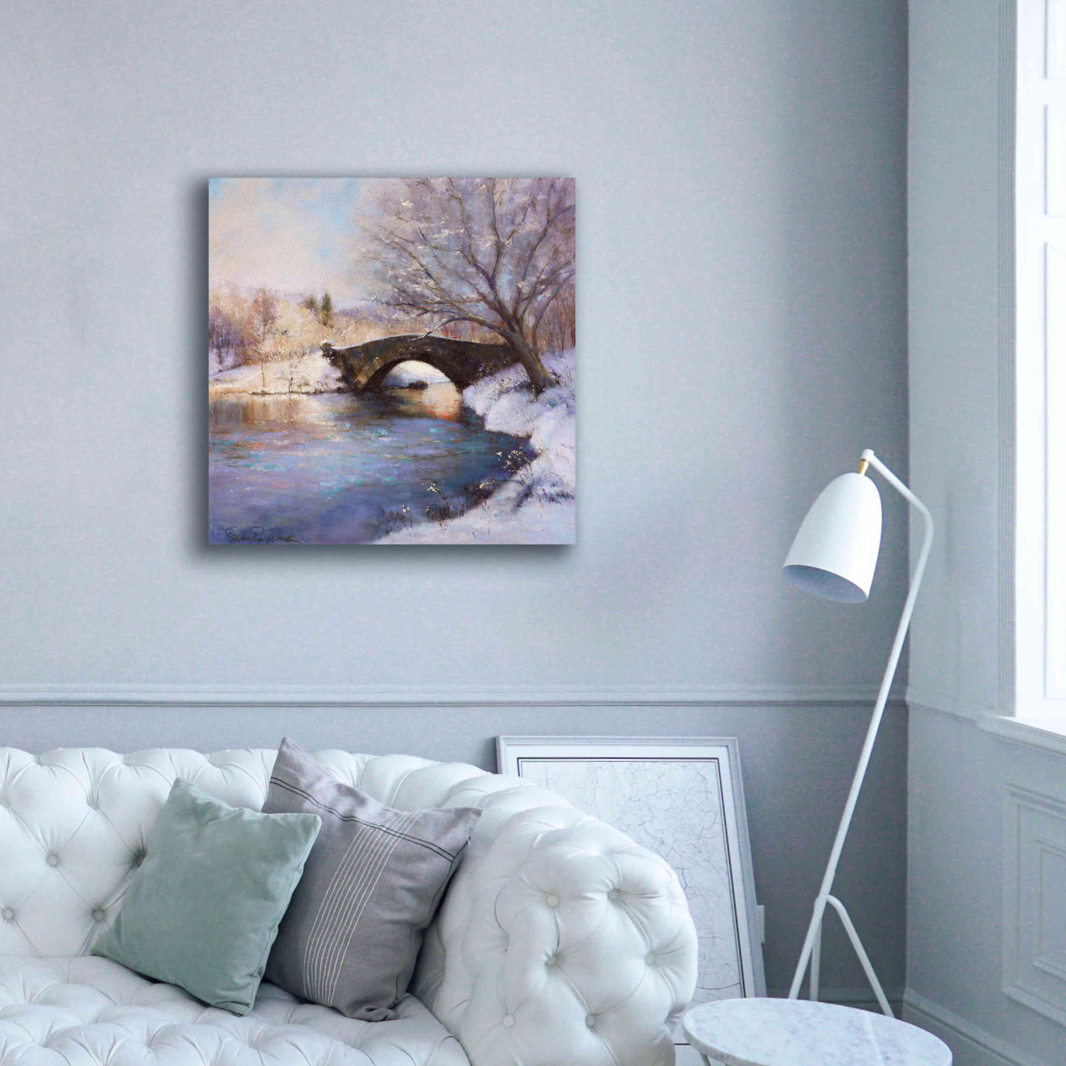 'Central Park Bridge' by Esther Engelman, Giclee Canvas Wall Art,37x37