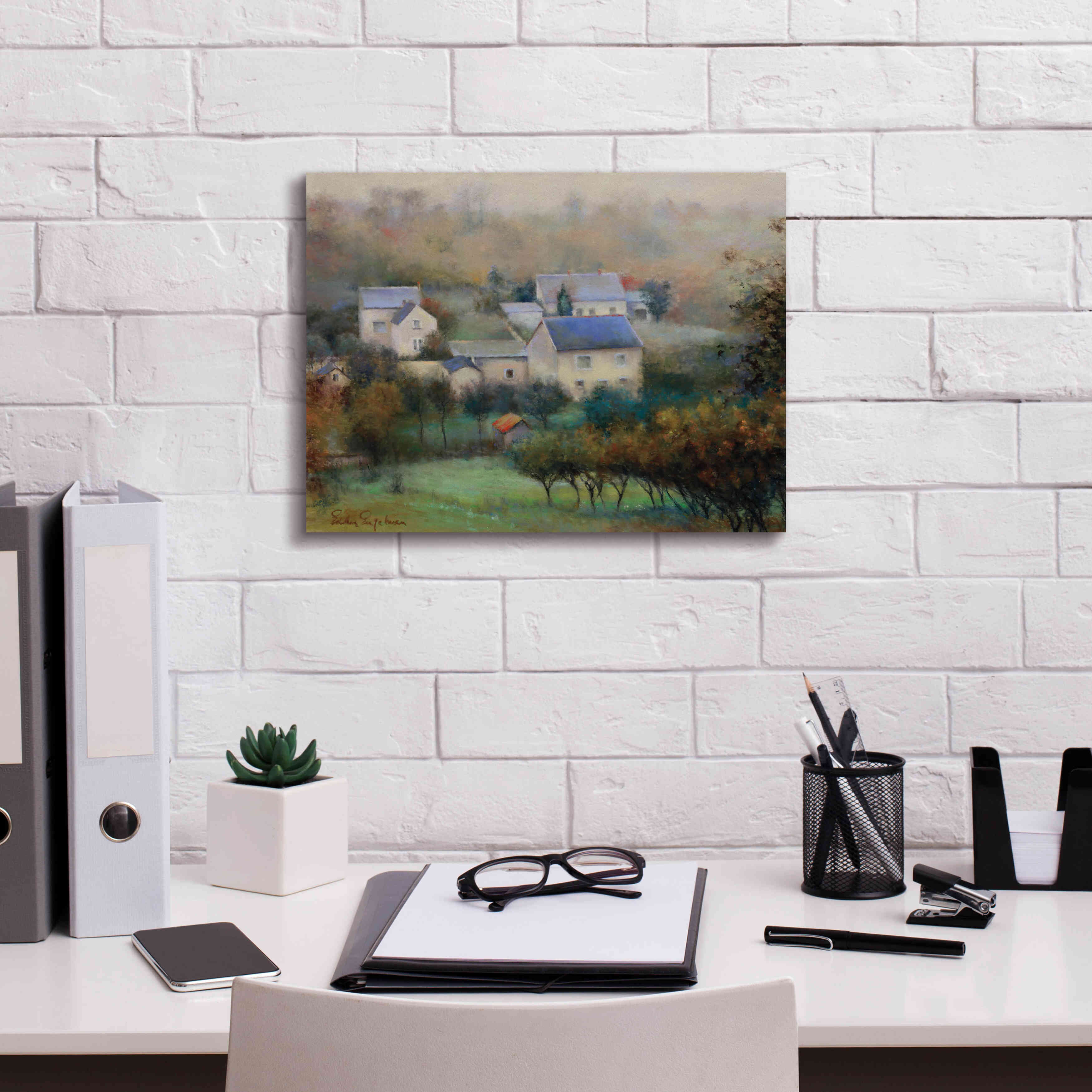 'Countryside Hamlet' by Esther Engelman, Giclee Canvas Wall Art,16x12