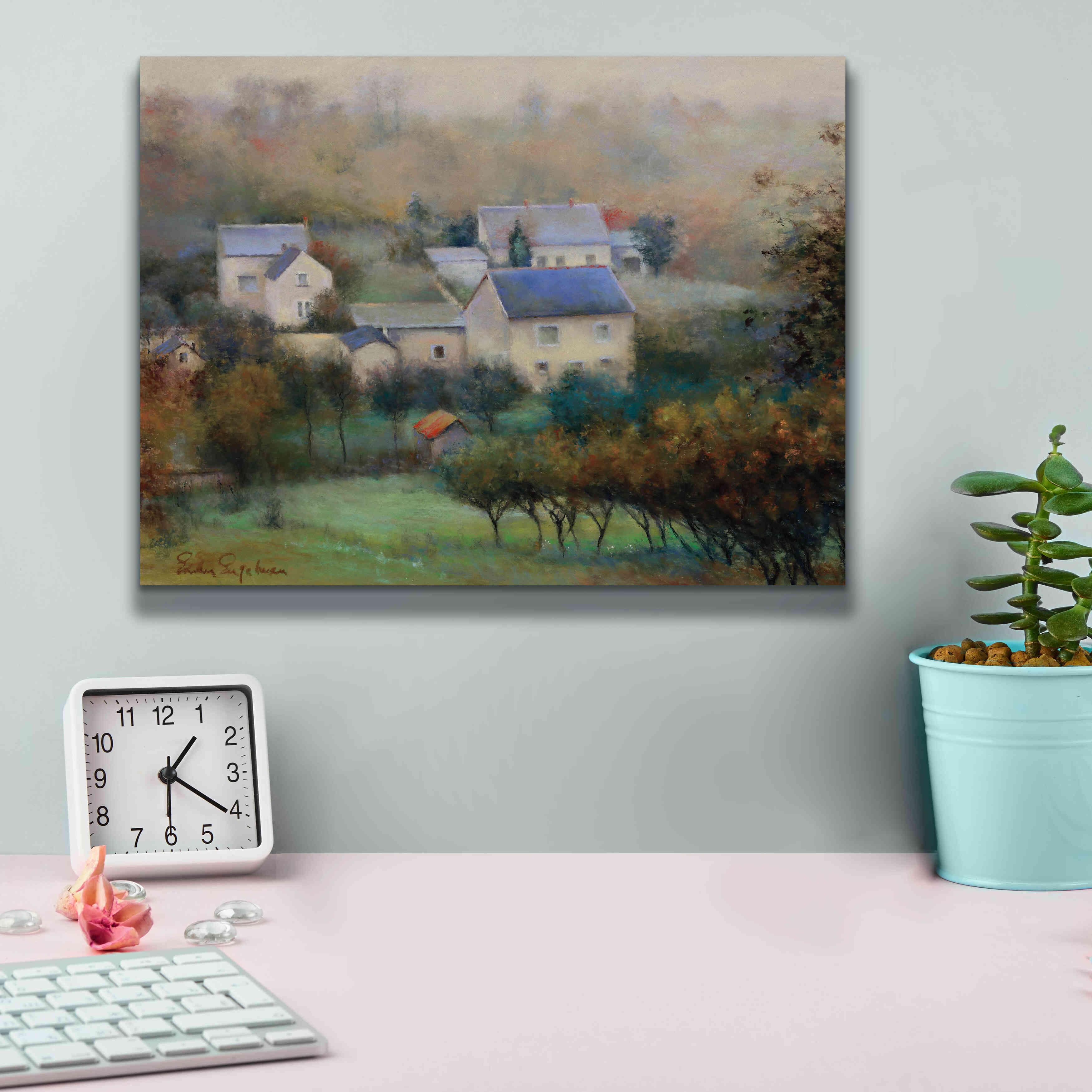 'Countryside Hamlet' by Esther Engelman, Giclee Canvas Wall Art,16x12