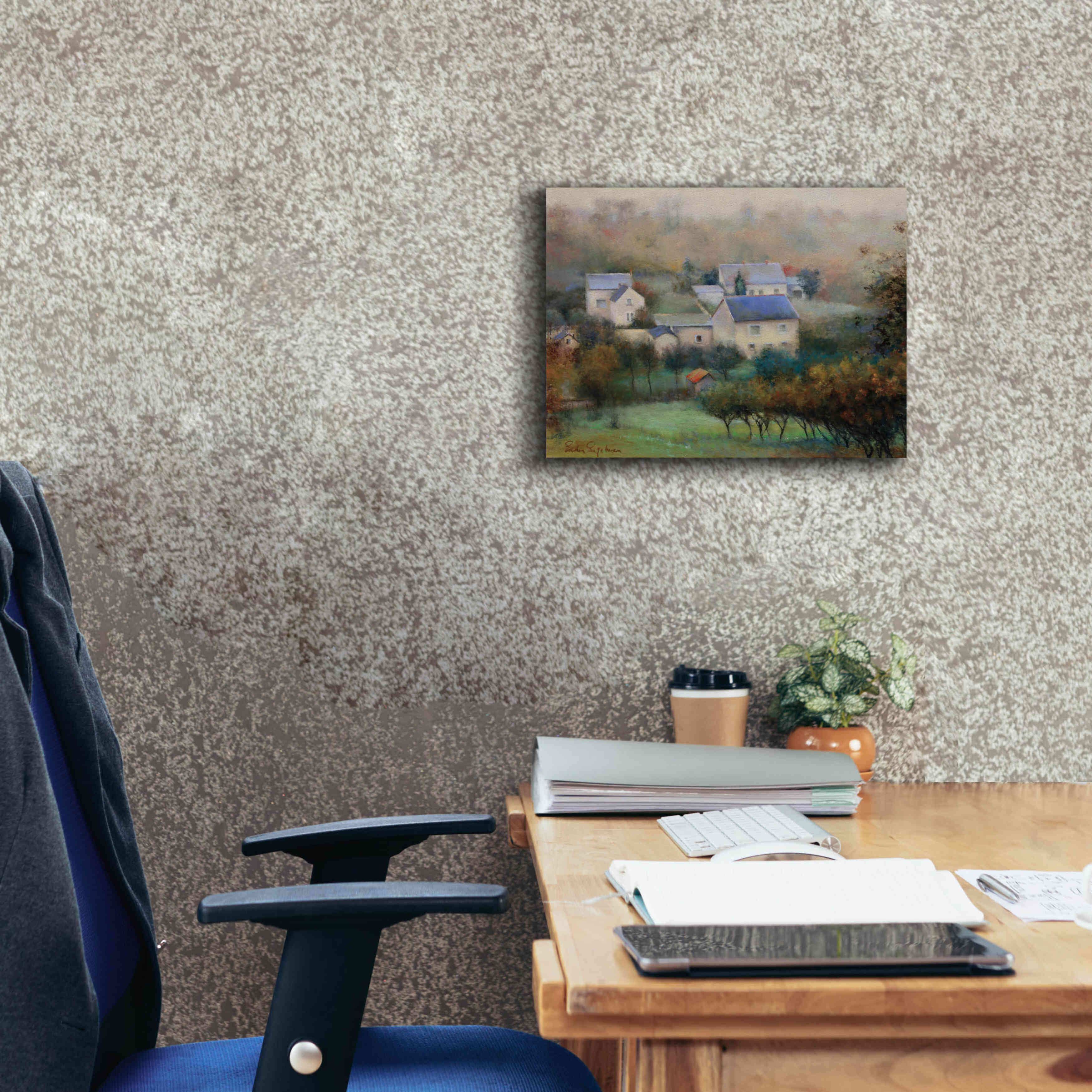 'Countryside Hamlet' by Esther Engelman, Giclee Canvas Wall Art,16x12