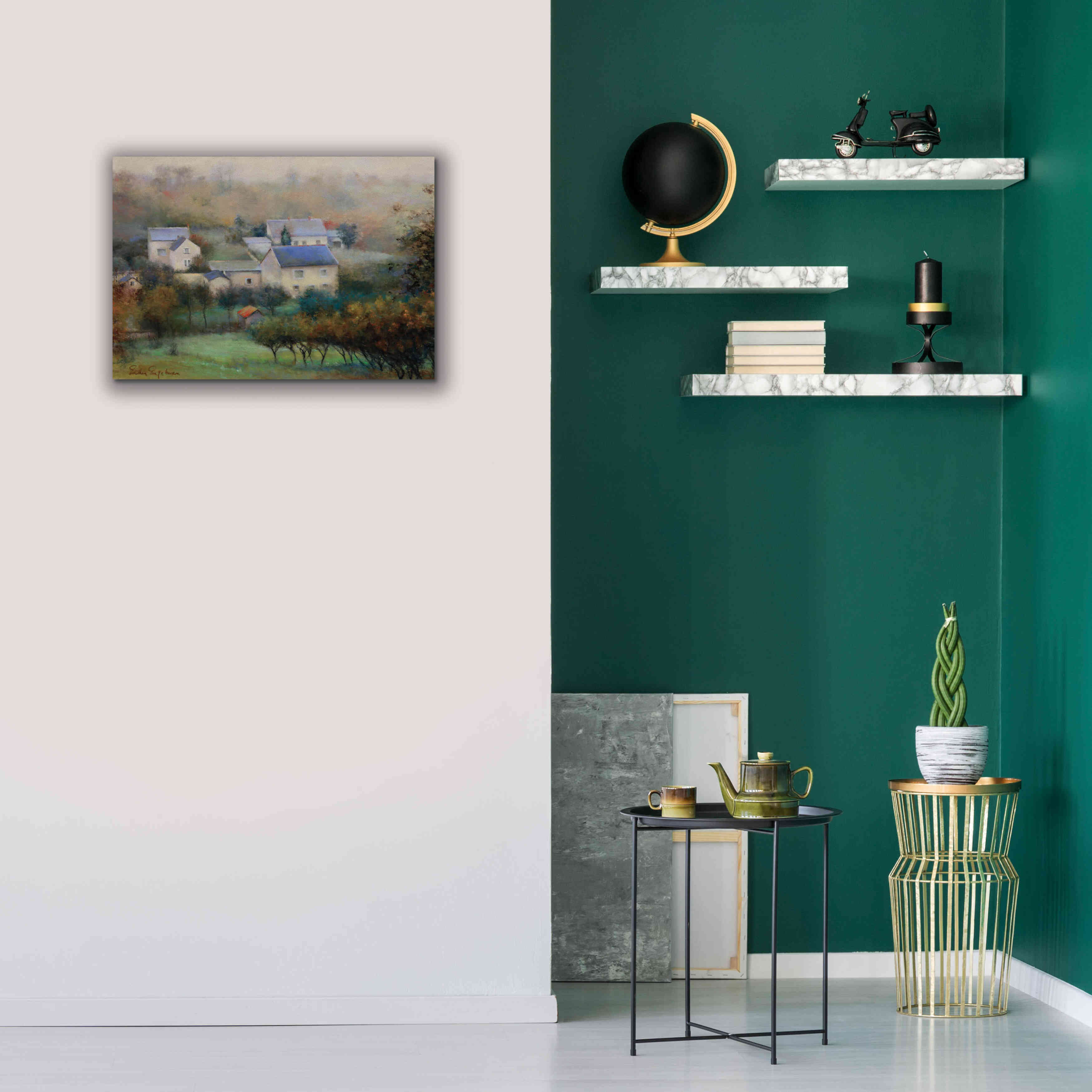 'Countryside Hamlet' by Esther Engelman, Giclee Canvas Wall Art,26x18