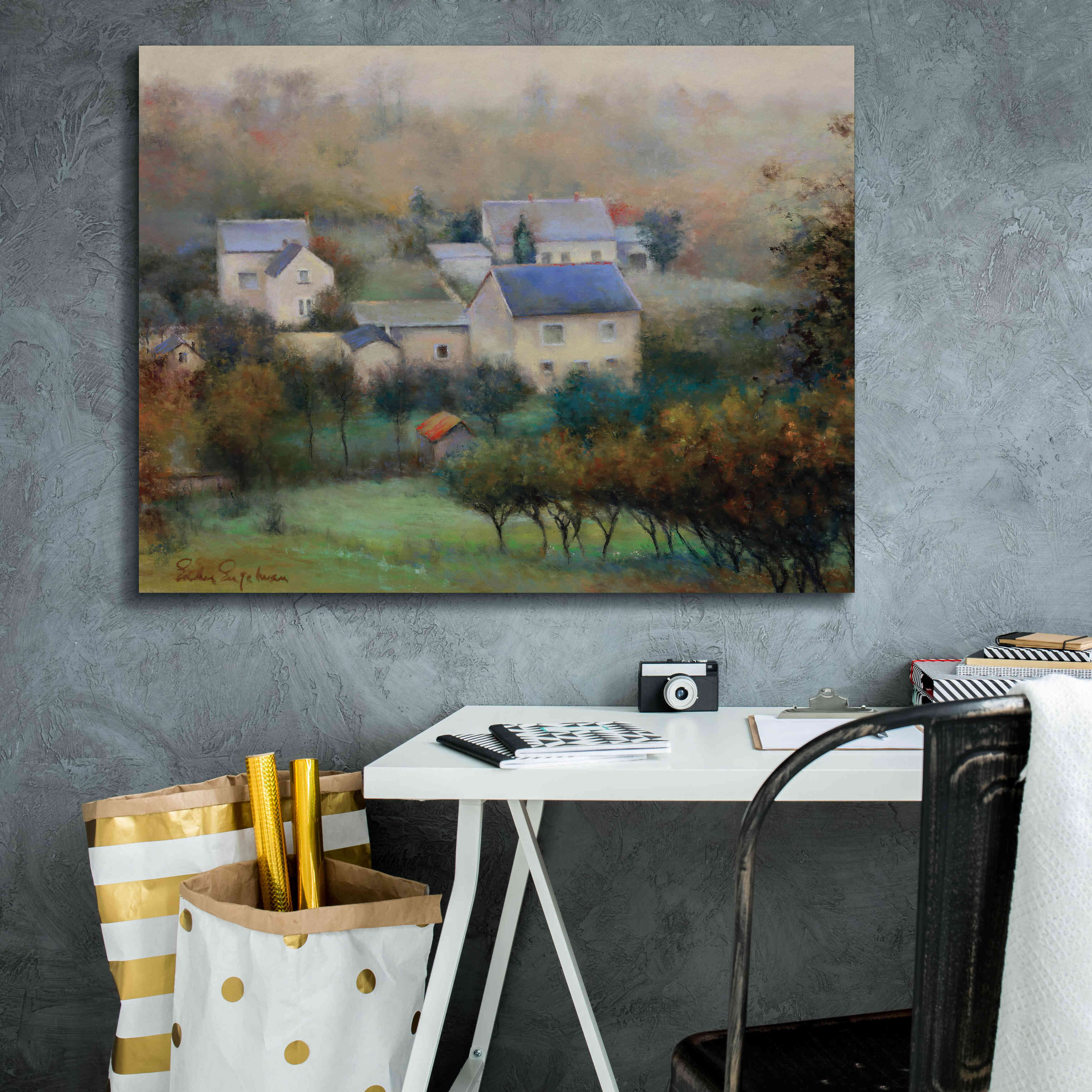 'Countryside Hamlet' by Esther Engelman, Giclee Canvas Wall Art,34x26
