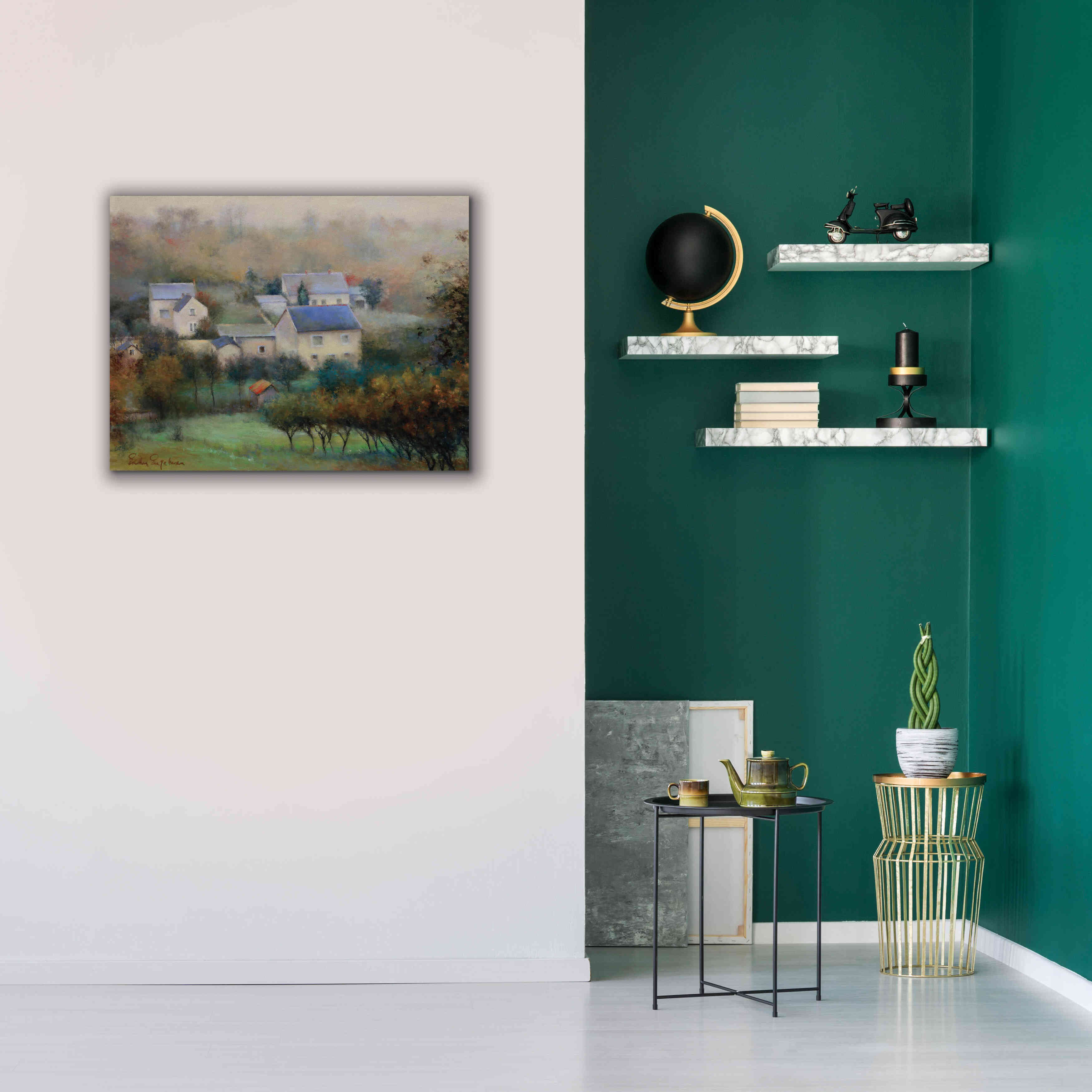 'Countryside Hamlet' by Esther Engelman, Giclee Canvas Wall Art,34x26