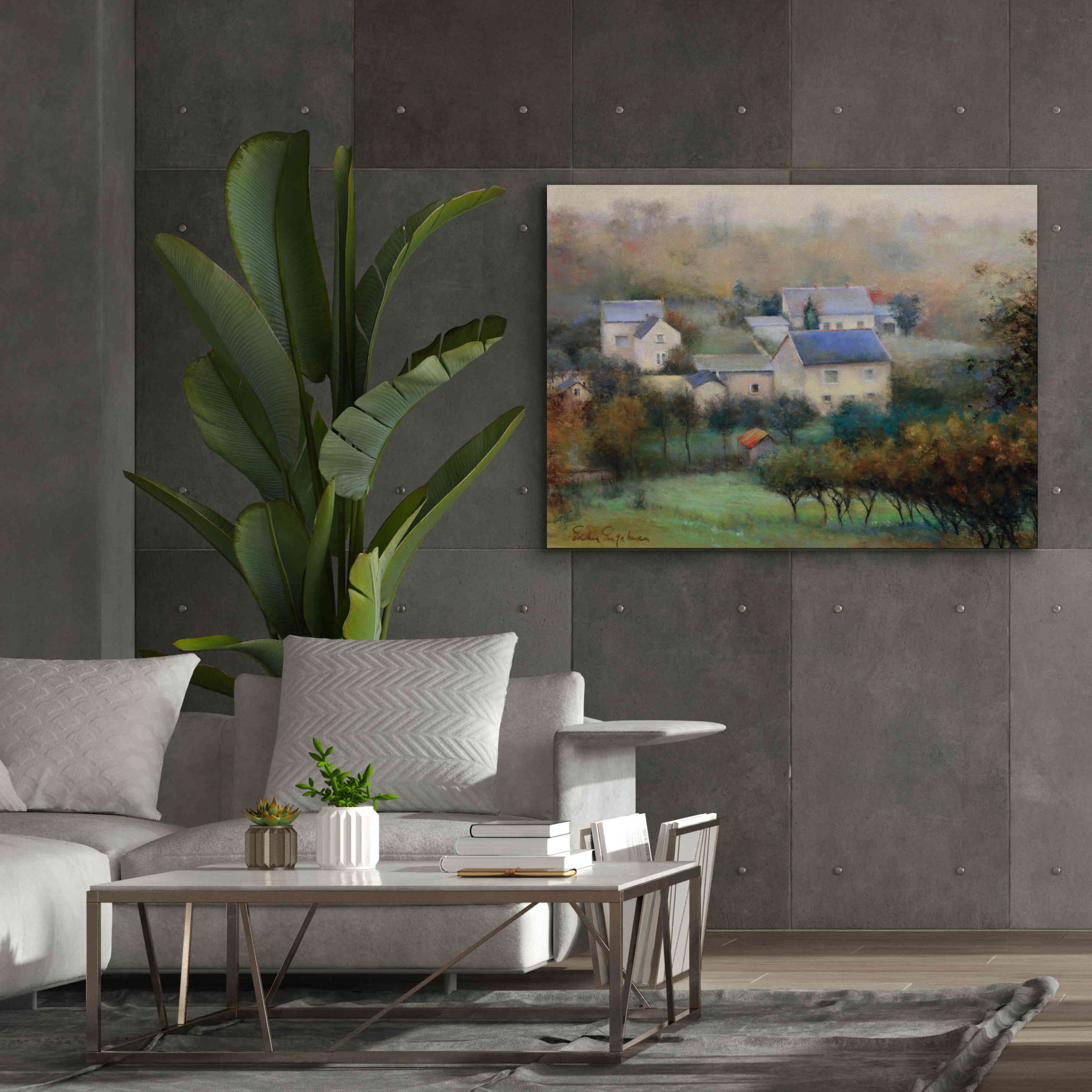 'Countryside Hamlet' by Esther Engelman, Giclee Canvas Wall Art,54x40