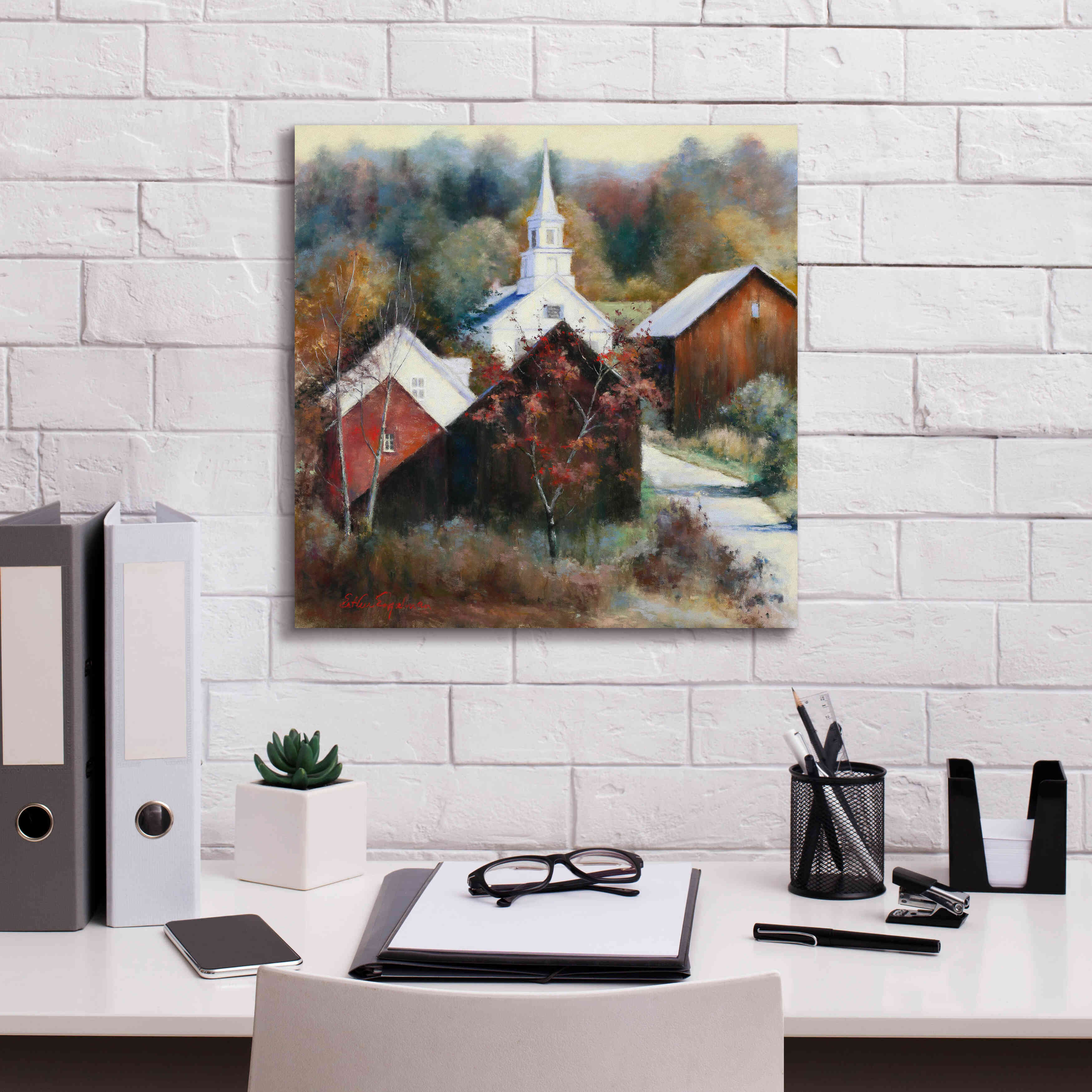 'New England Veterans' by Esther Engelman, Giclee Canvas Wall Art,18x18