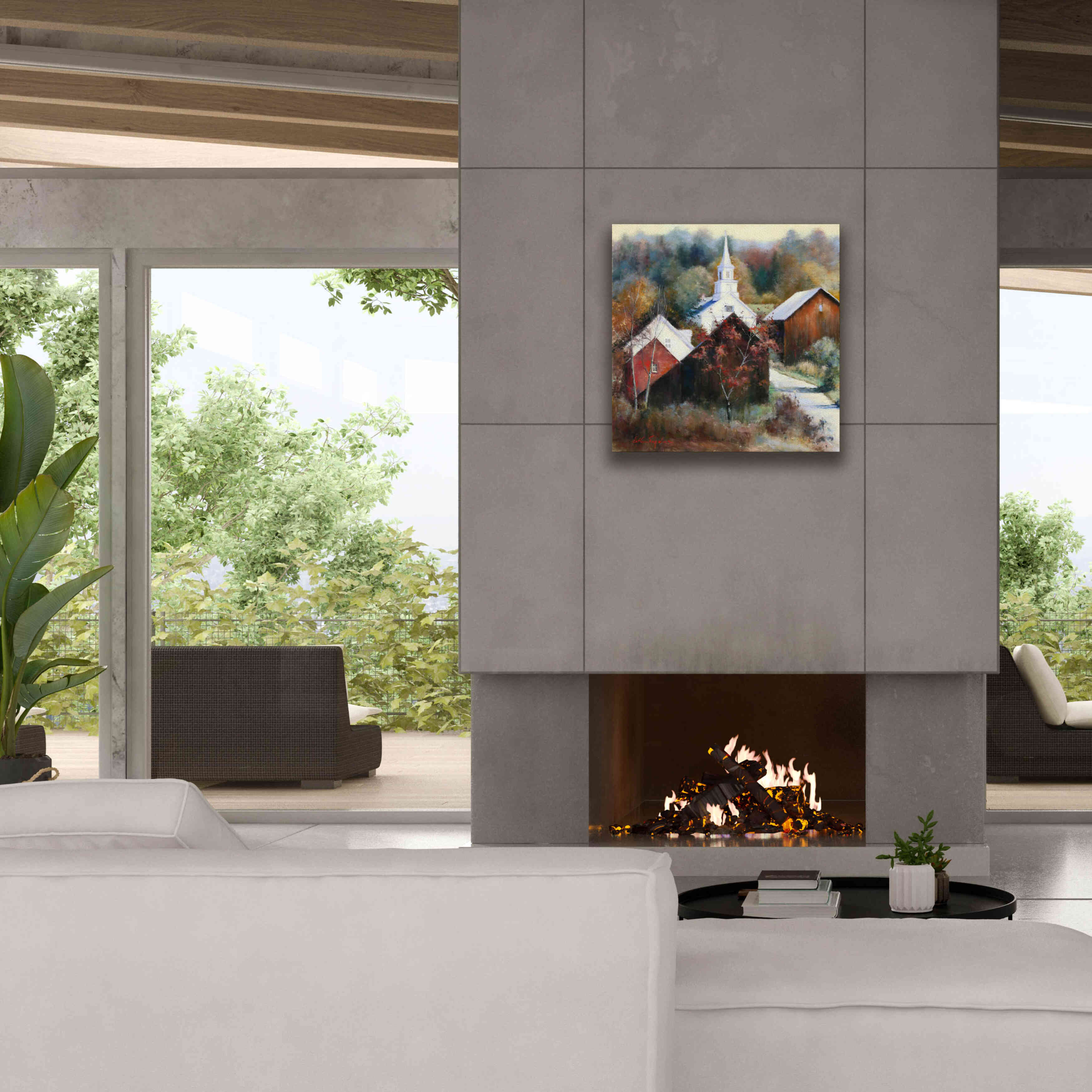 'New England Veterans' by Esther Engelman, Giclee Canvas Wall Art,26x26