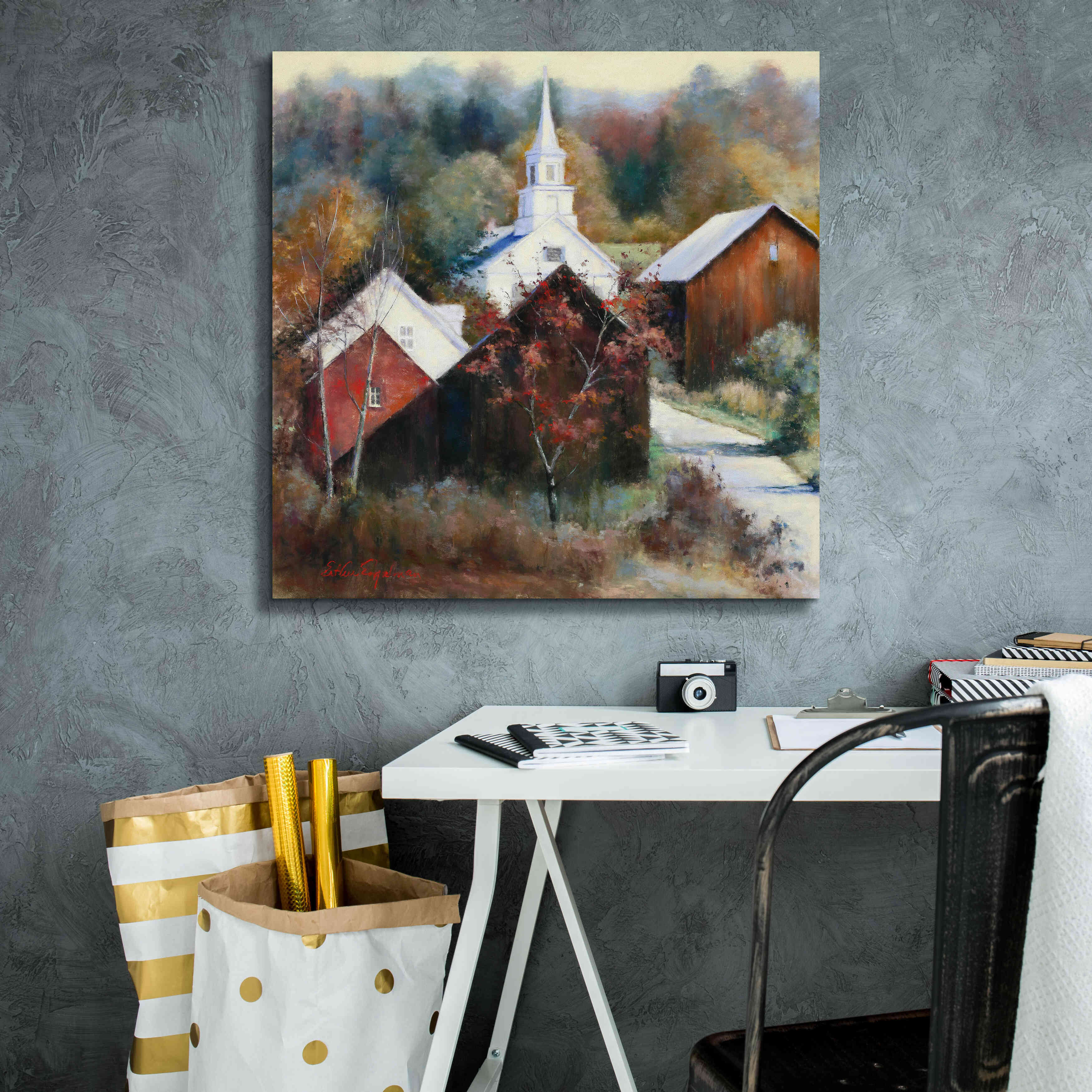 'New England Veterans' by Esther Engelman, Giclee Canvas Wall Art,26x26