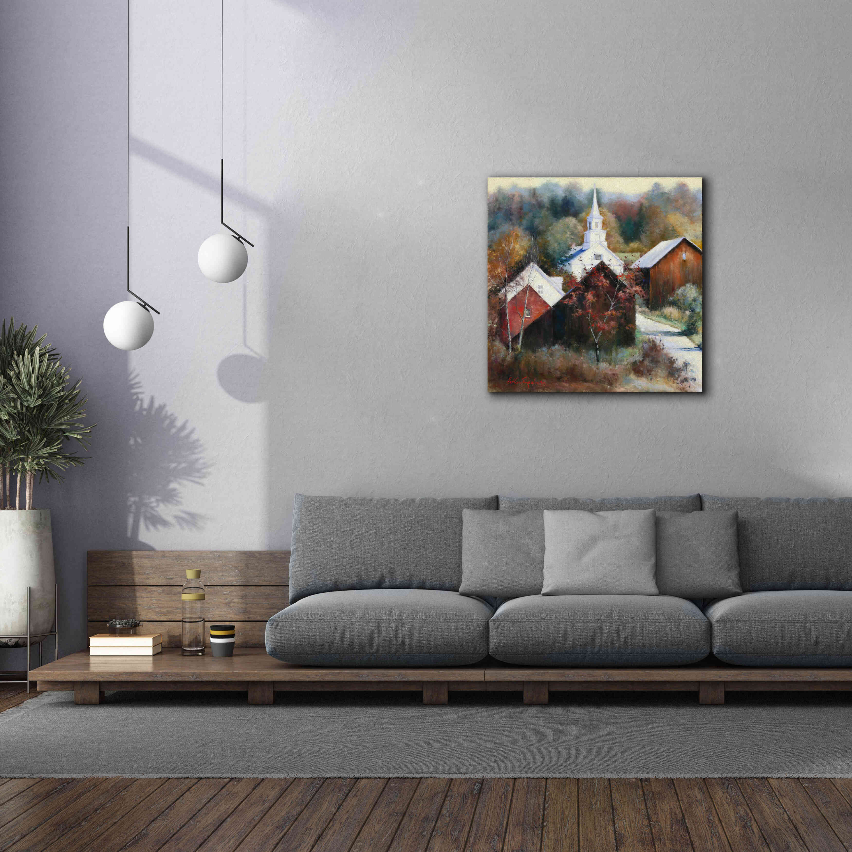 'New England Veterans' by Esther Engelman, Giclee Canvas Wall Art,37x37