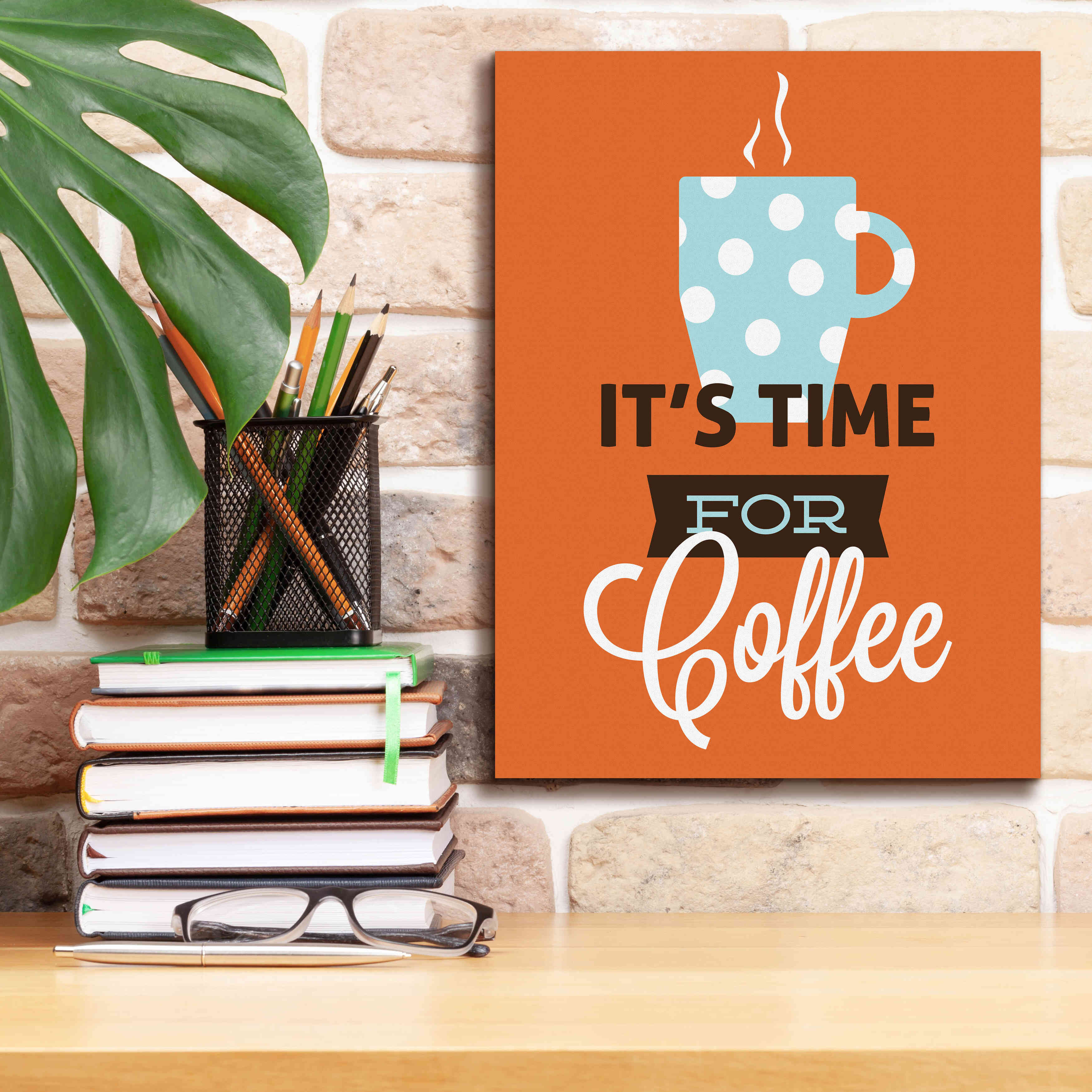 'Coffee Time (Orange)' by Genesis Duncan, Giclee Canvas Wall Art,12x16