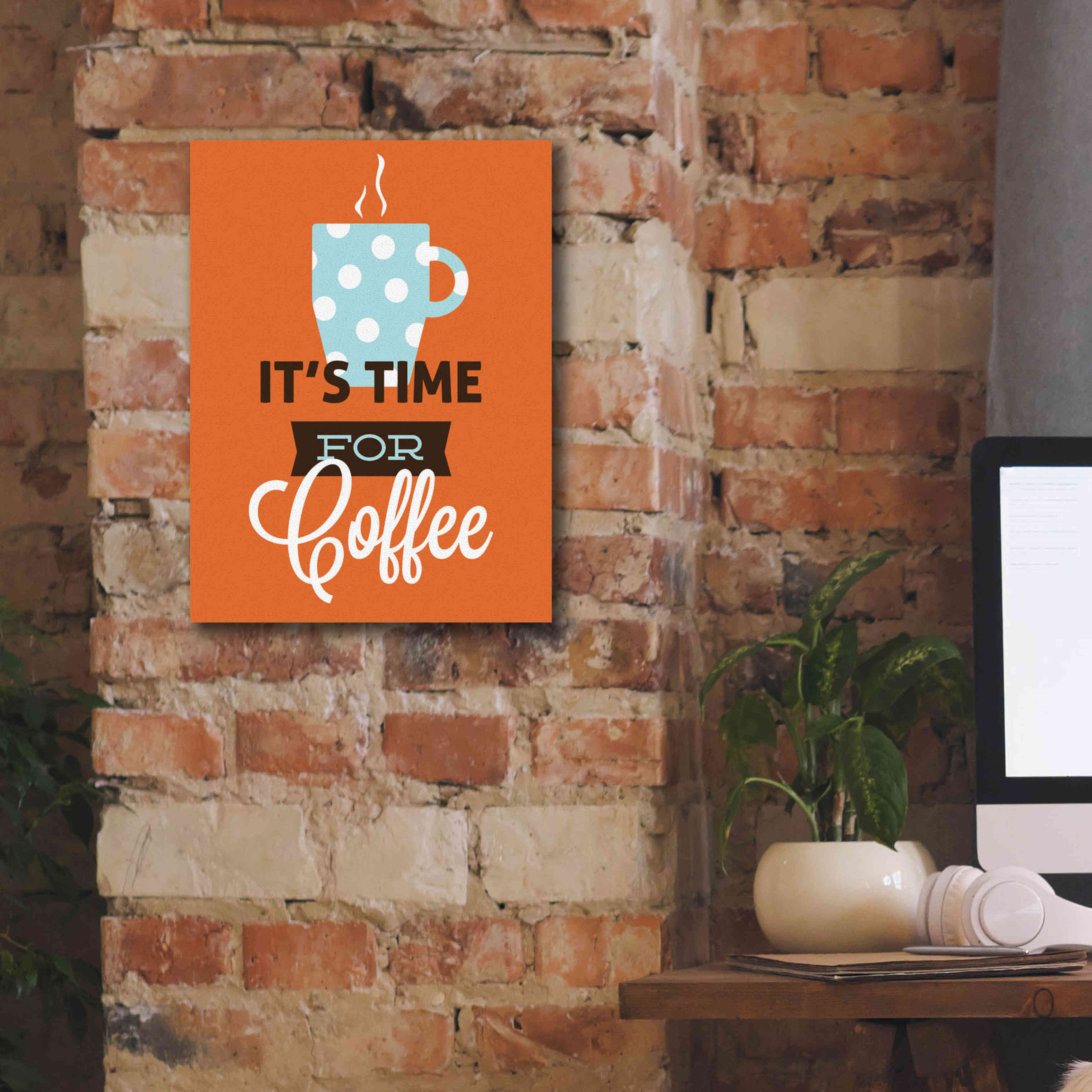 'Coffee Time (Orange)' by Genesis Duncan, Giclee Canvas Wall Art,12x16