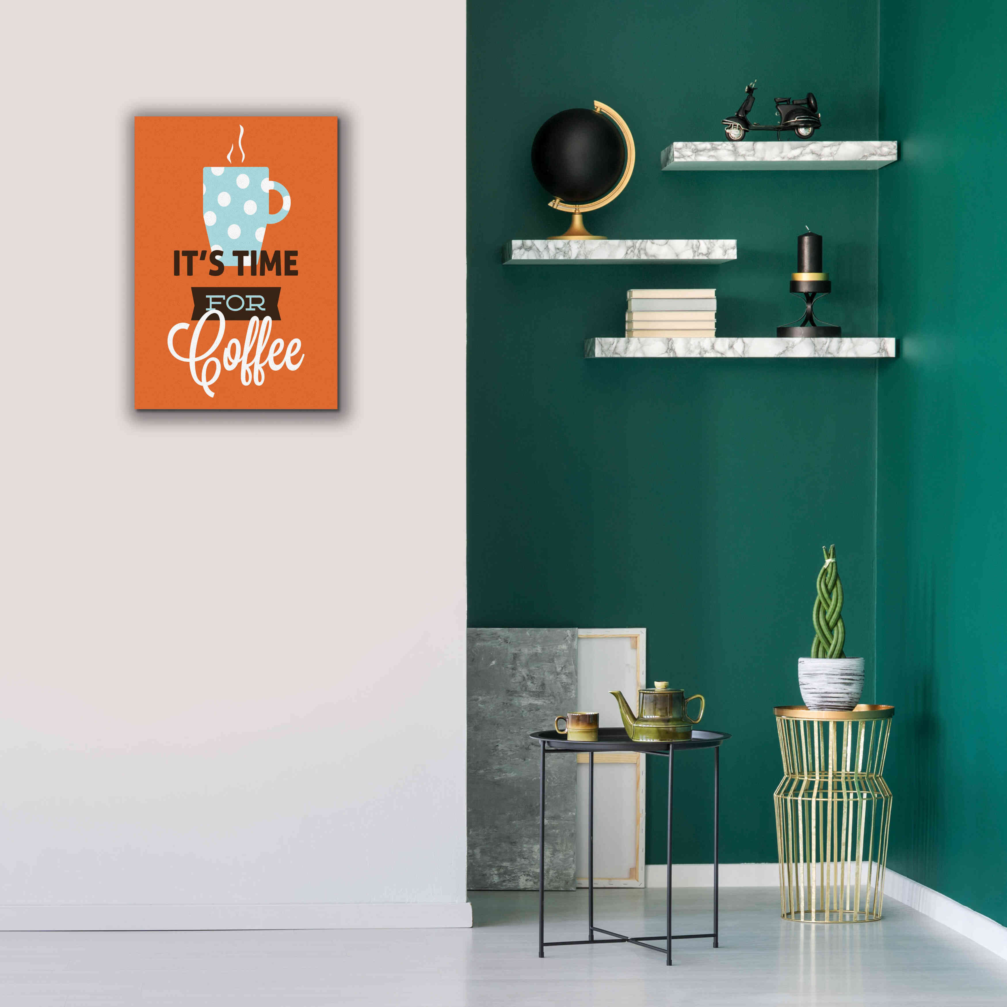 'Coffee Time (Orange)' by Genesis Duncan, Giclee Canvas Wall Art,18x26