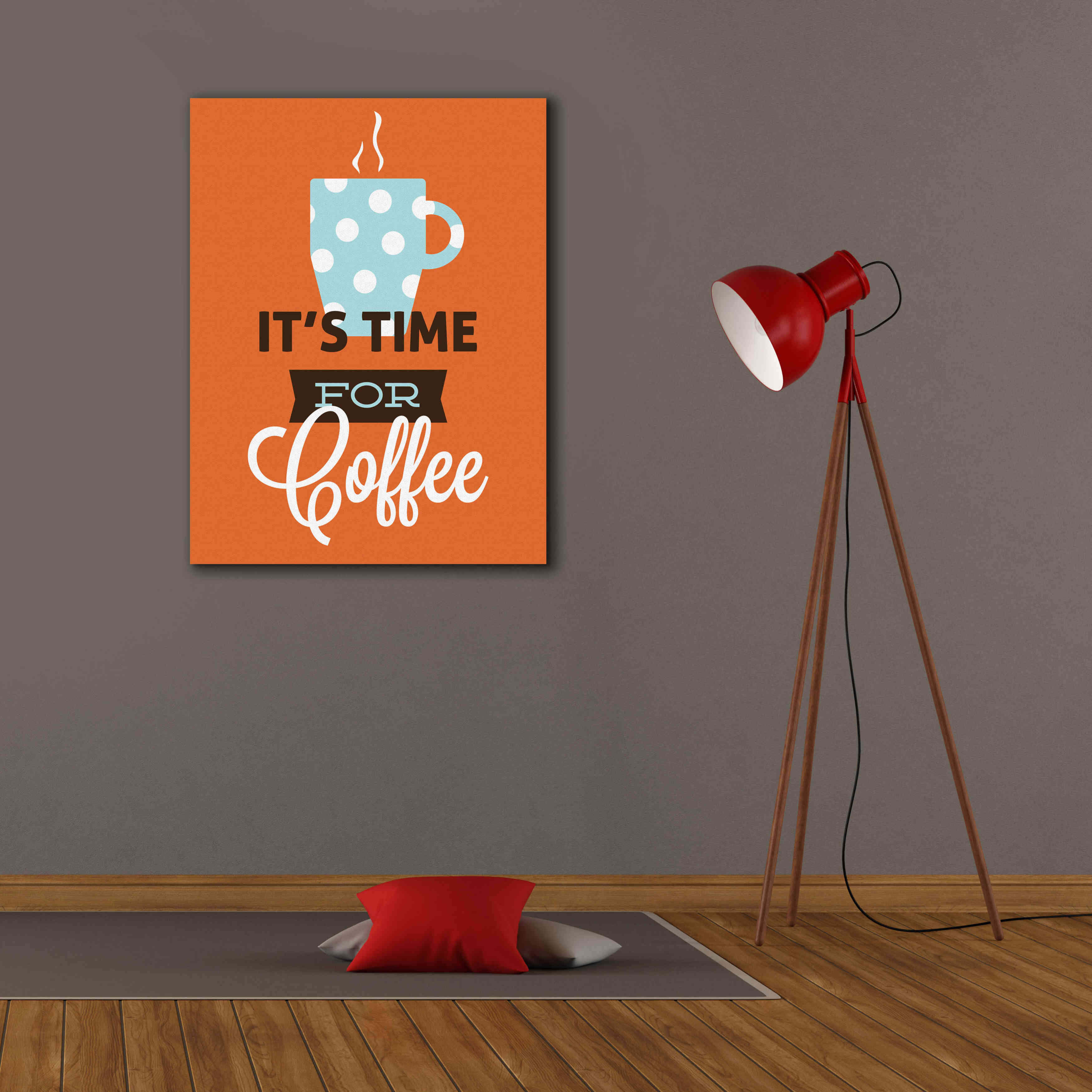 'Coffee Time (Orange)' by Genesis Duncan, Giclee Canvas Wall Art,26x34