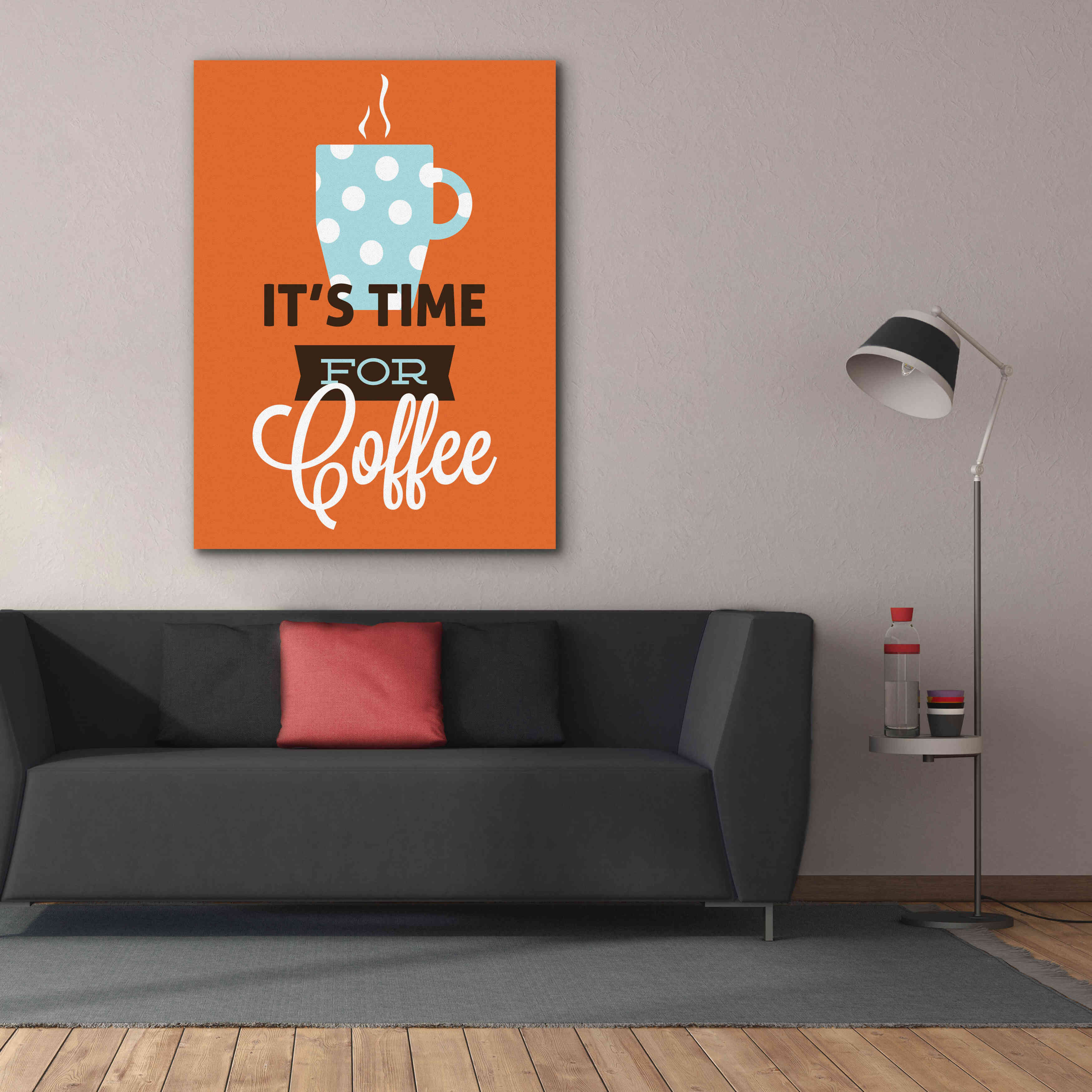 'Coffee Time (Orange)' by Genesis Duncan, Giclee Canvas Wall Art,40x54