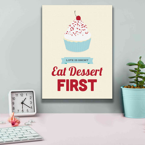 Image of 'Eat Dessert First' by Genesis Duncan, Giclee Canvas Wall Art,12x16