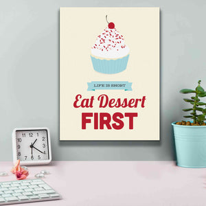 'Eat Dessert First' by Genesis Duncan, Giclee Canvas Wall Art,12x16