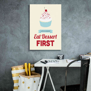 'Eat Dessert First' by Genesis Duncan, Giclee Canvas Wall Art,18x26