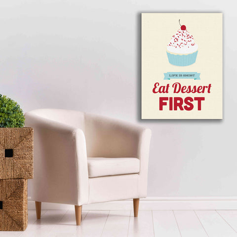 Image of 'Eat Dessert First' by Genesis Duncan, Giclee Canvas Wall Art,26x34