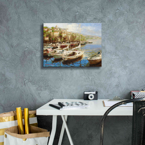 Image of 'Harbor Bay' by Furtesen, Giclee Canvas Wall Art,16x12