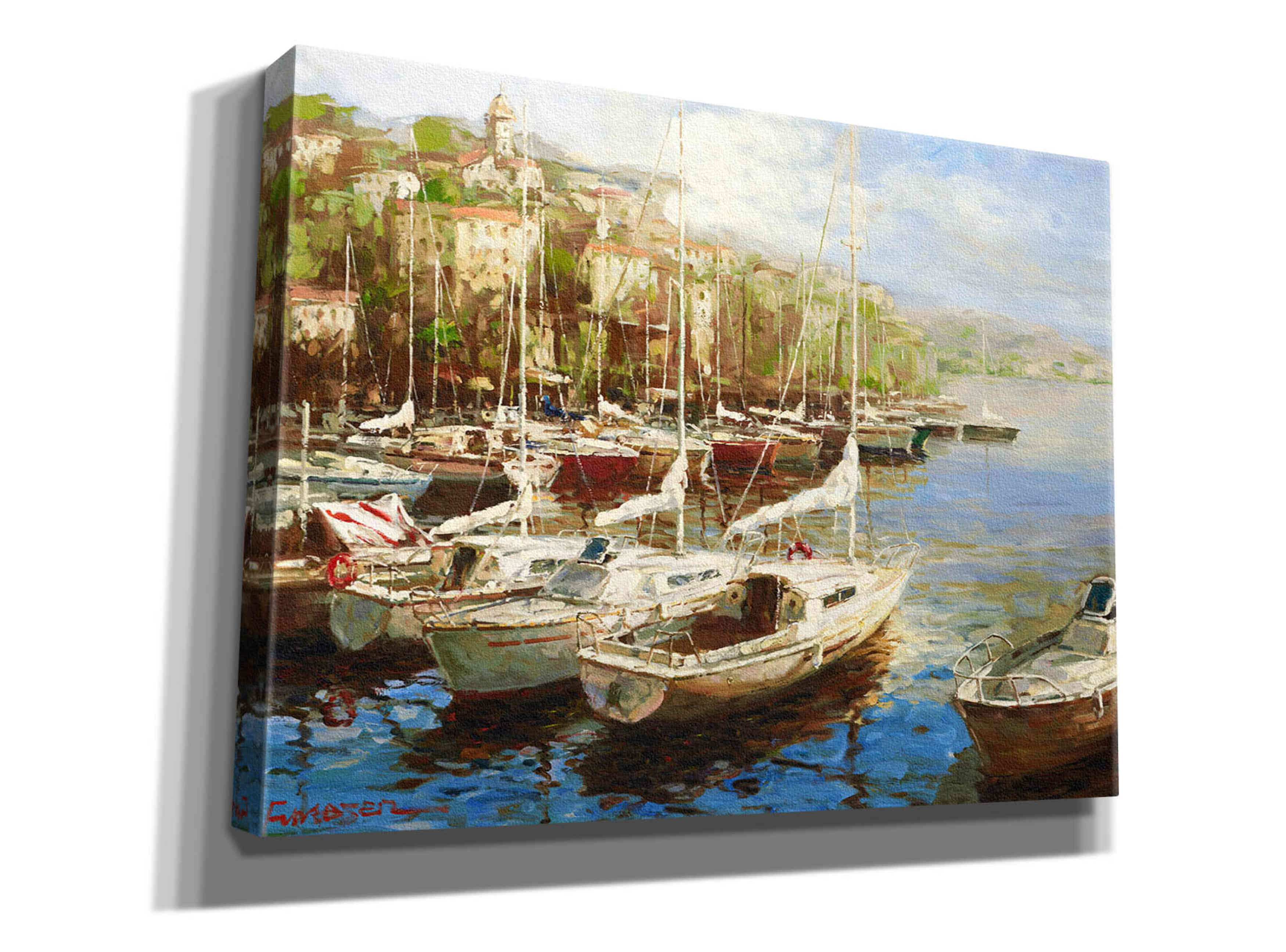 'Harbor Bay' by Furtesen, Giclee Canvas Wall Art