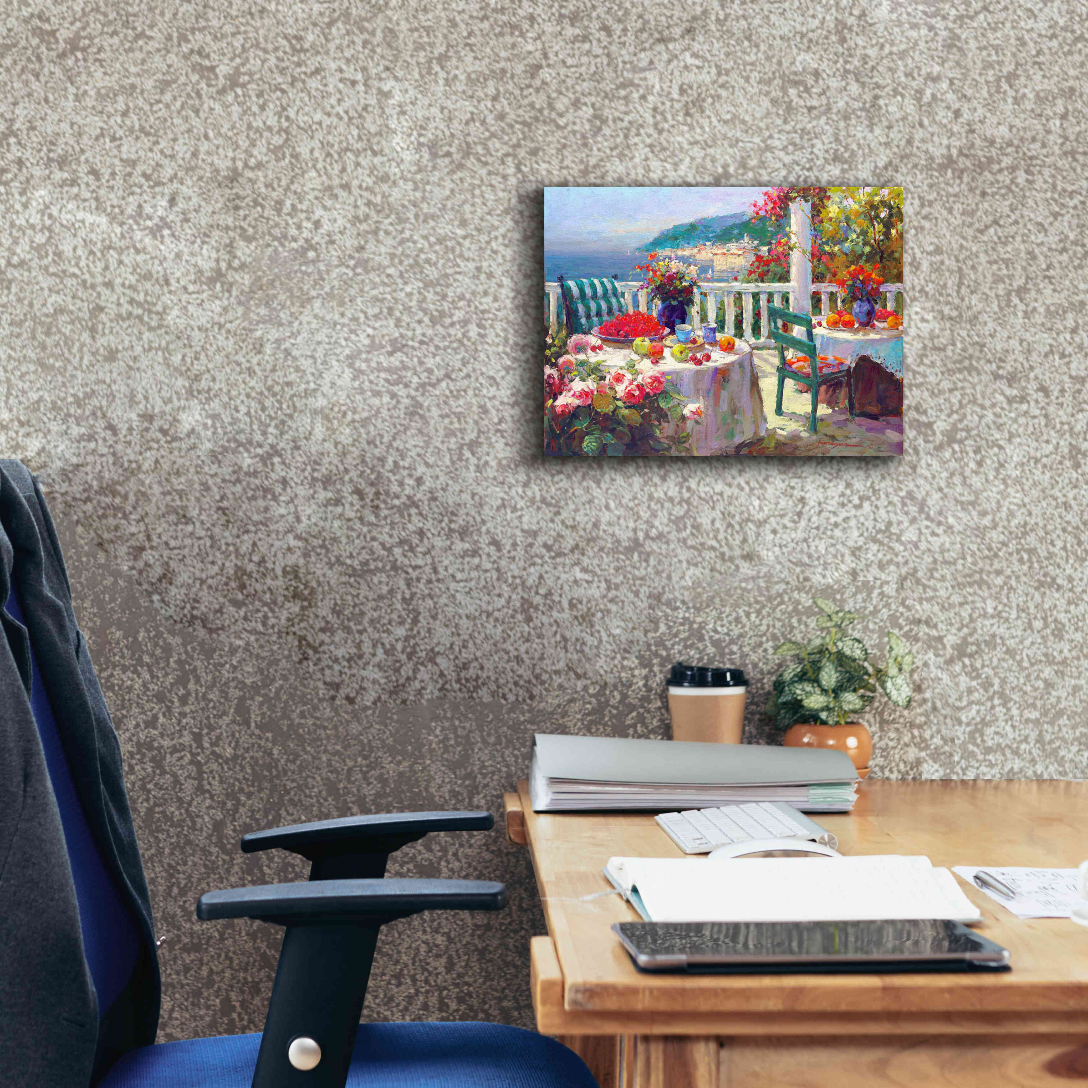 'Terrace Brunch' by Furtesen, Giclee Canvas Wall Art,16x12