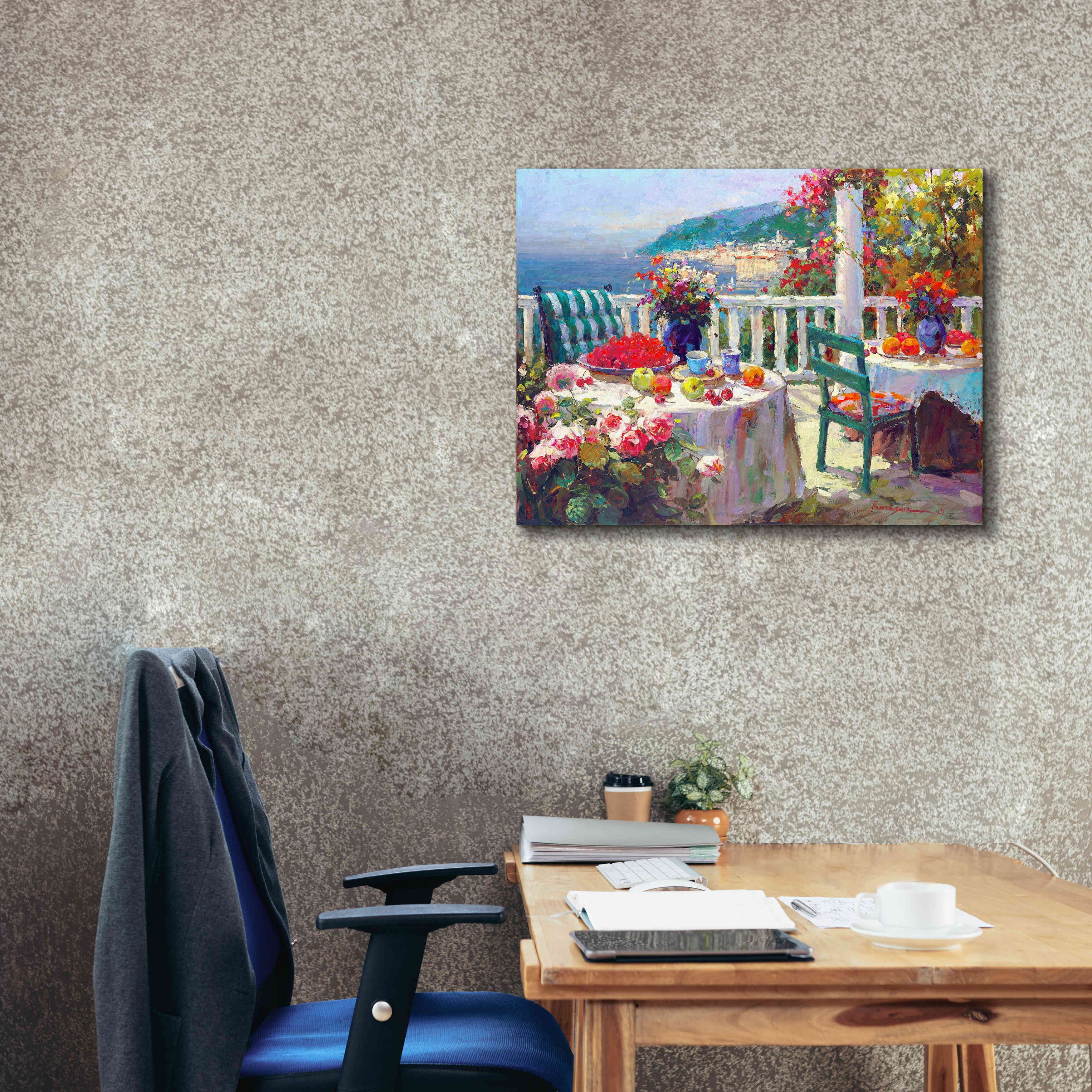 'Terrace Brunch' by Furtesen, Giclee Canvas Wall Art,34x26