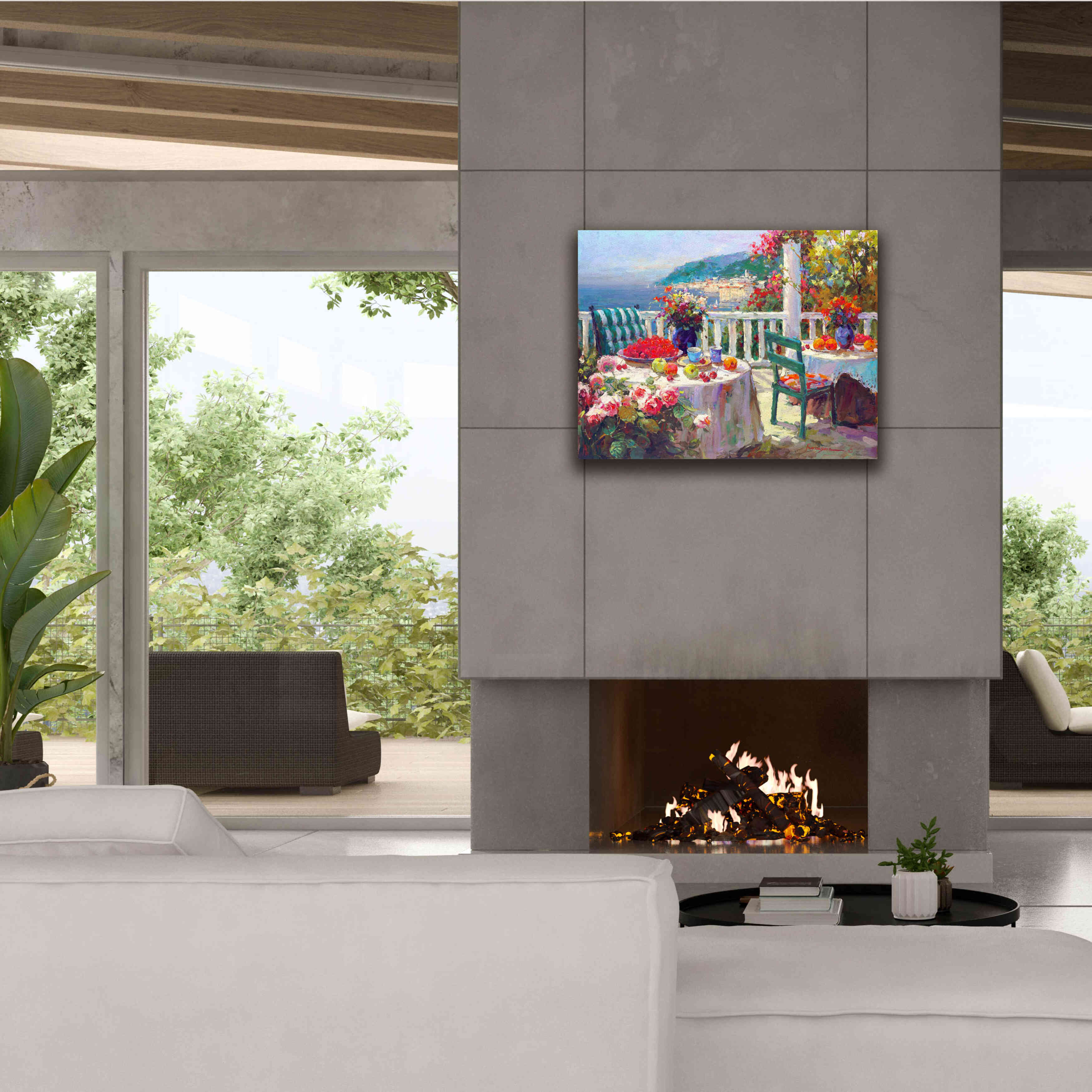 'Terrace Brunch' by Furtesen, Giclee Canvas Wall Art,34x26