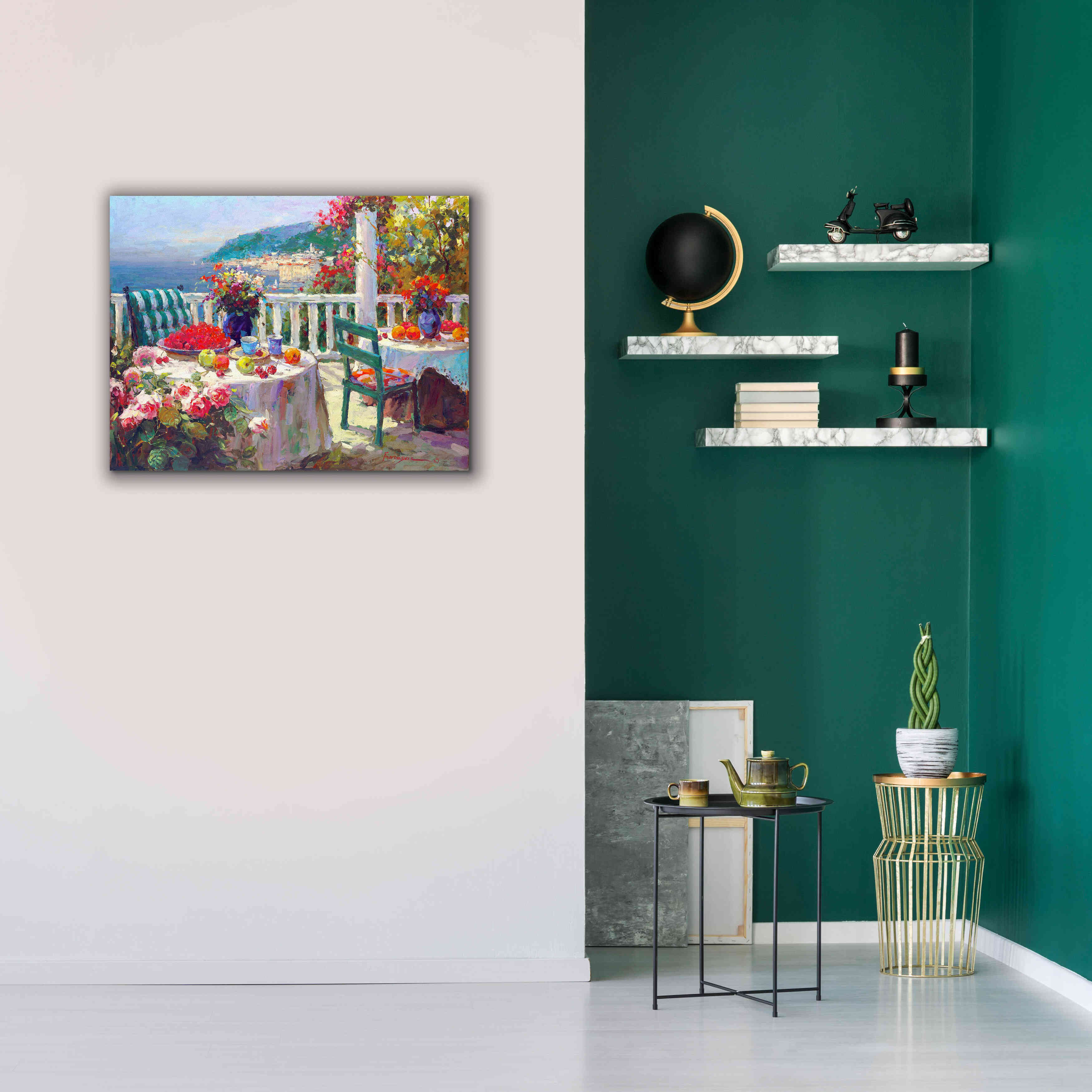 'Terrace Brunch' by Furtesen, Giclee Canvas Wall Art,34x26